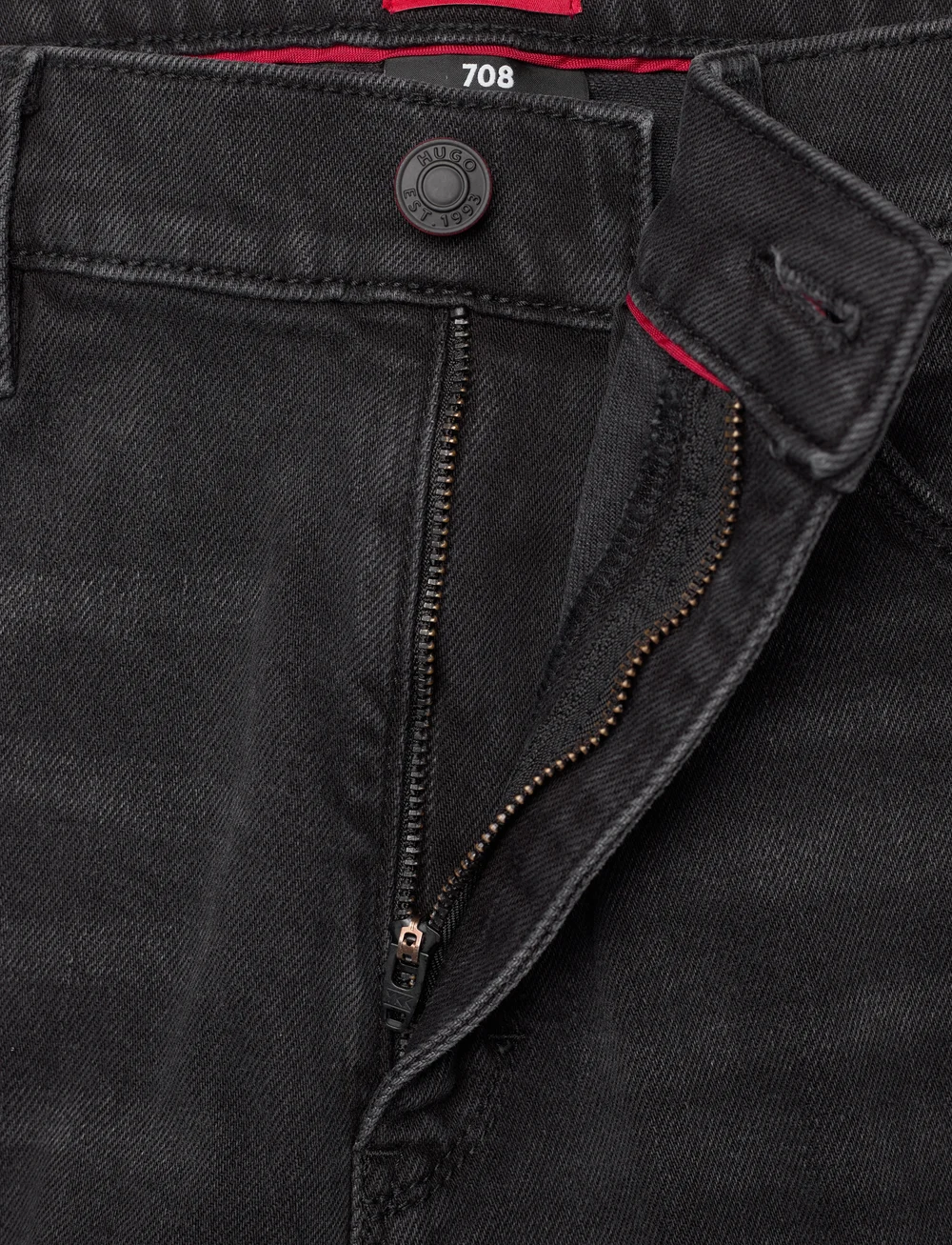 HUGO - HUGO 708 - džinsa bikses ar tievām starām - black - 3