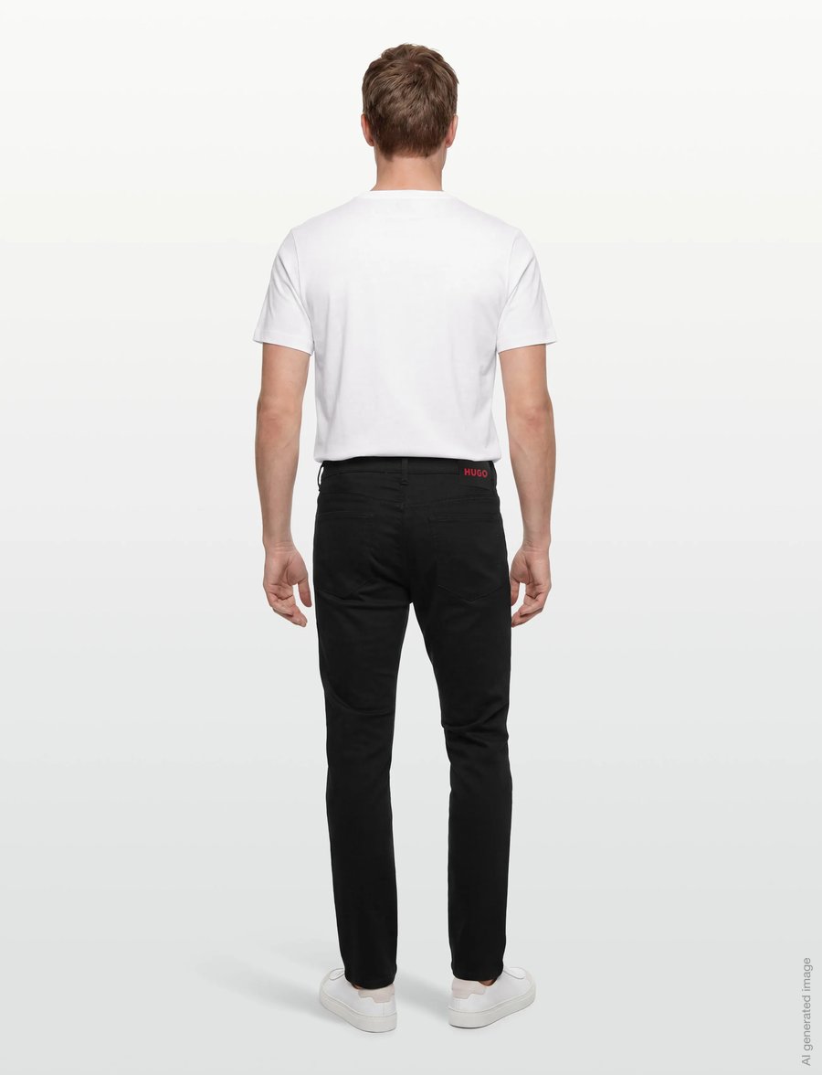 HUGO - HUGO 708 - slim-fit jeans - black - 4