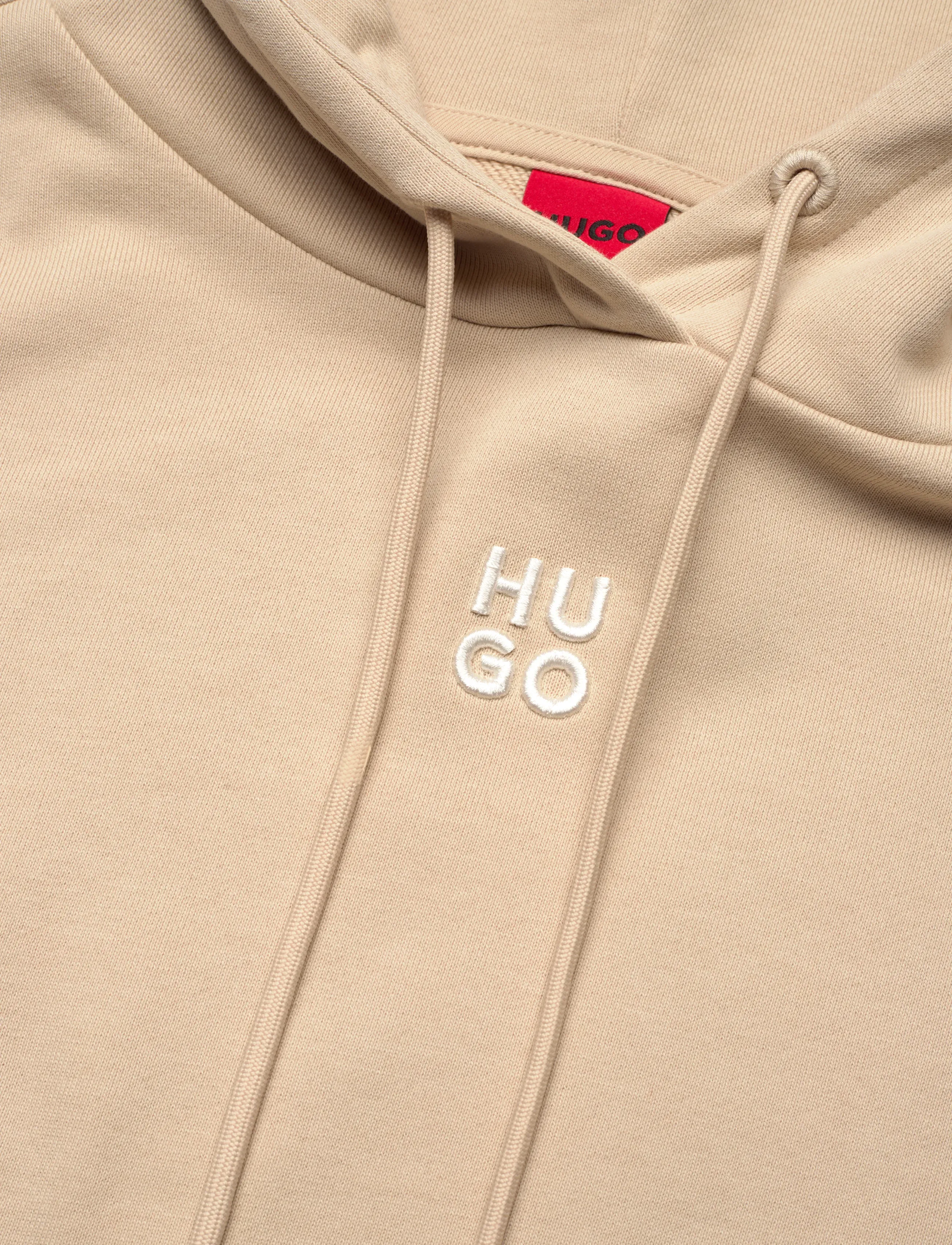 HUGO - Delfinia - kapuutsiga dressipluusid - light beige - 2