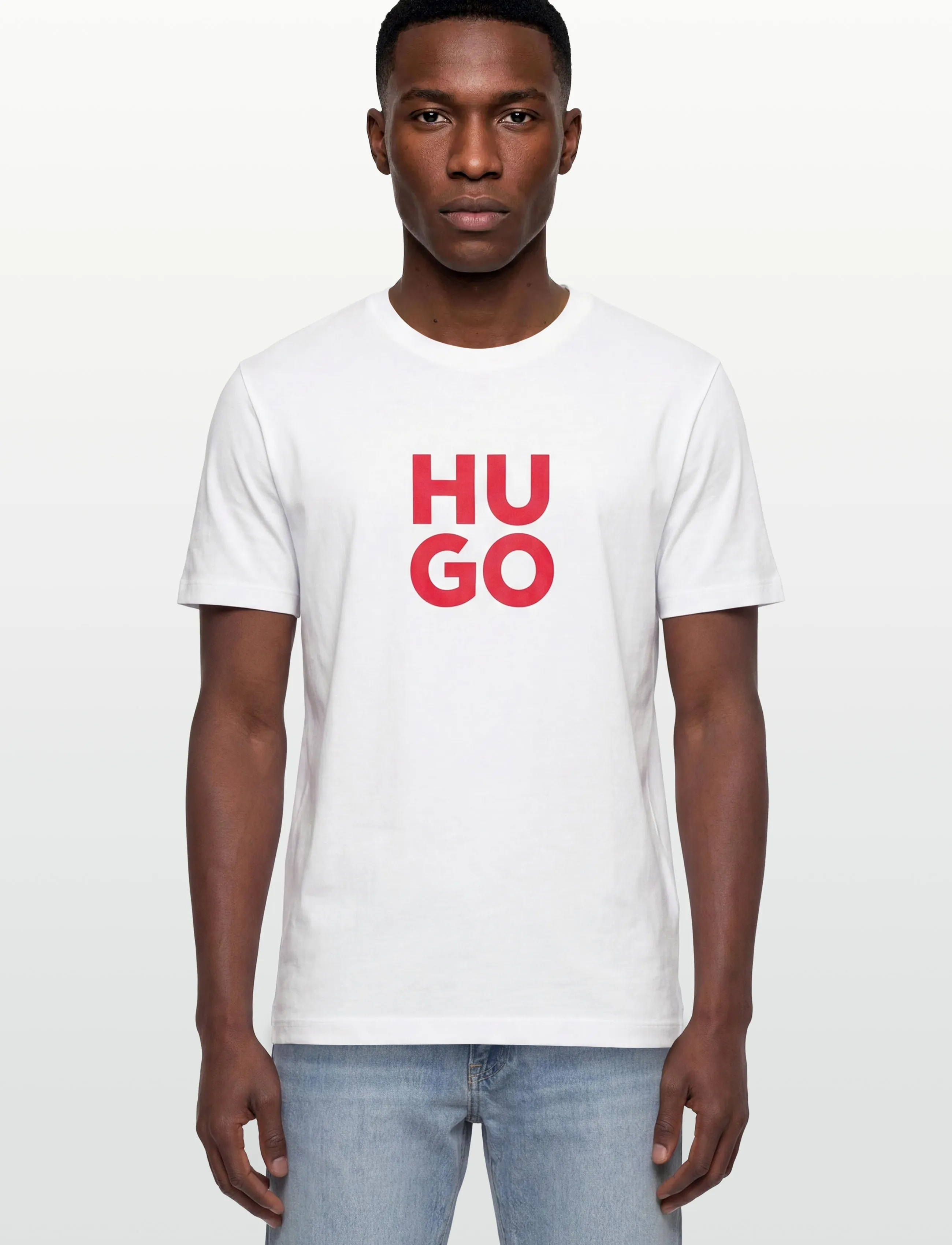 HUGO - Daltorip - kortärmade t-shirts - white - 3