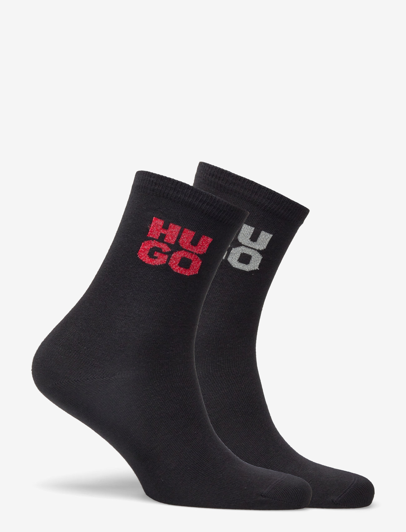 HUGO - 2PQS GIFT SHINE CC W - almindelige strømper - black - 1
