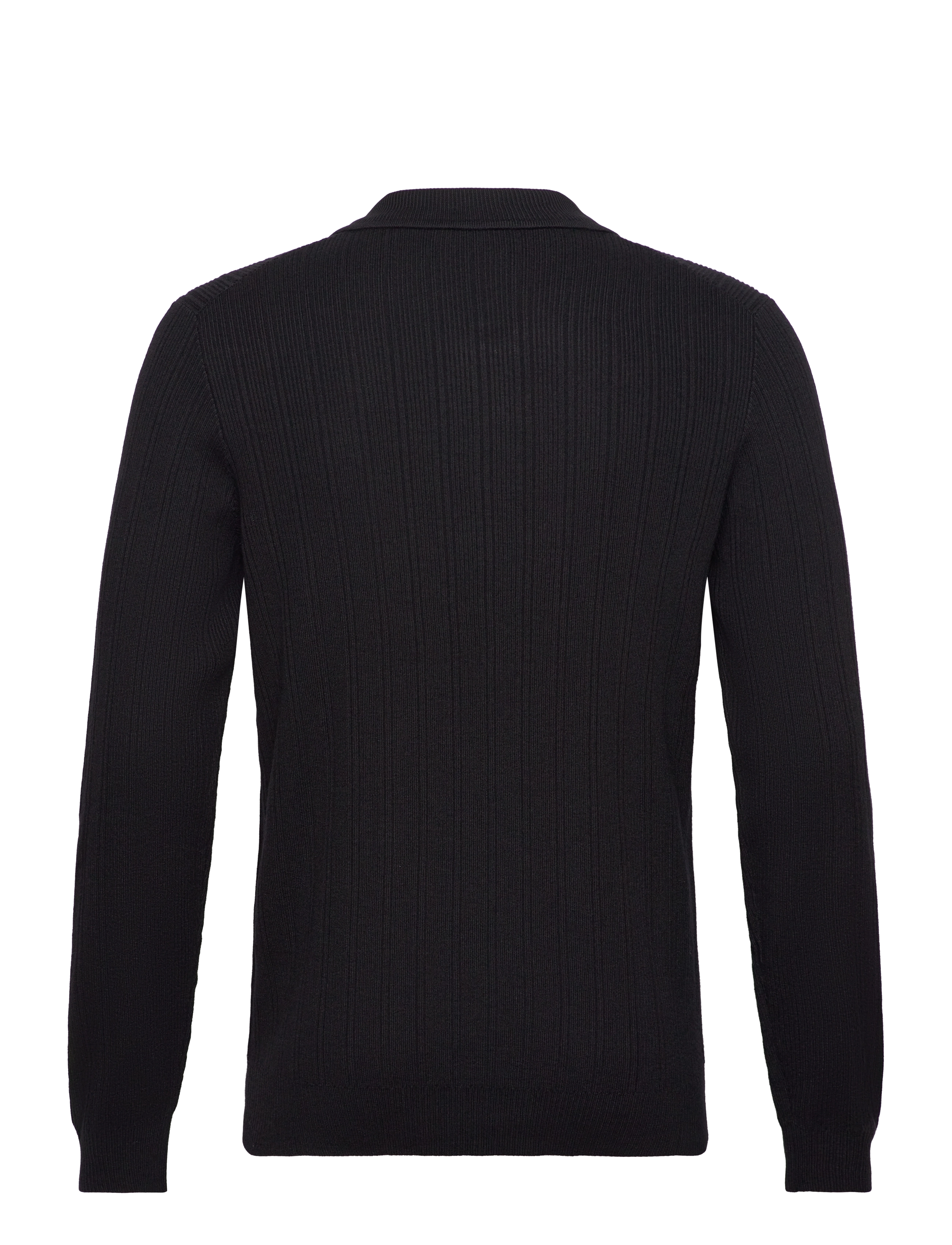 HUGO - Sastoro - langärmelige strick-polohemden - black - 1