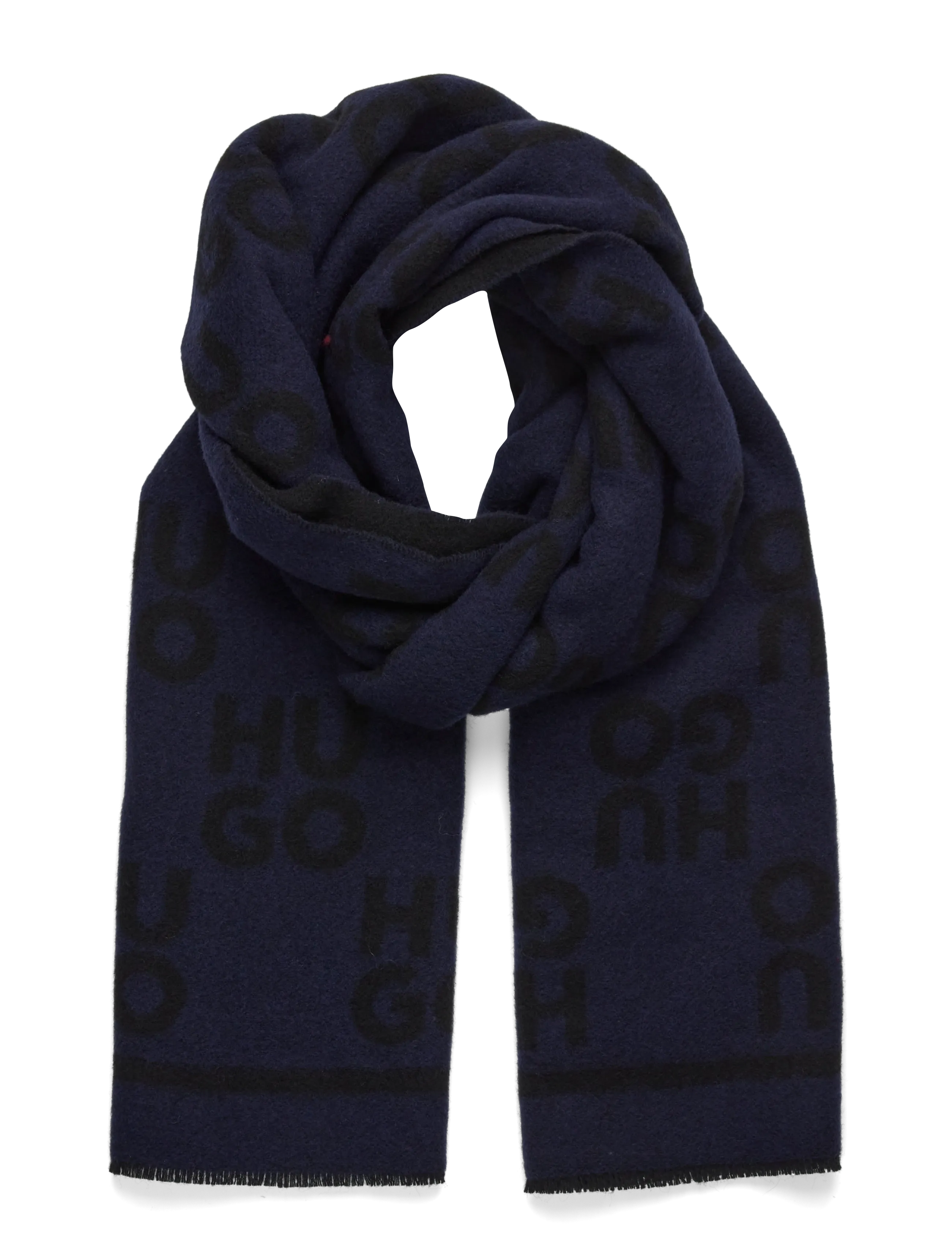 HUGO Martyn_40*180, One Size, Scarves, Marineblau - Winter Männerswear