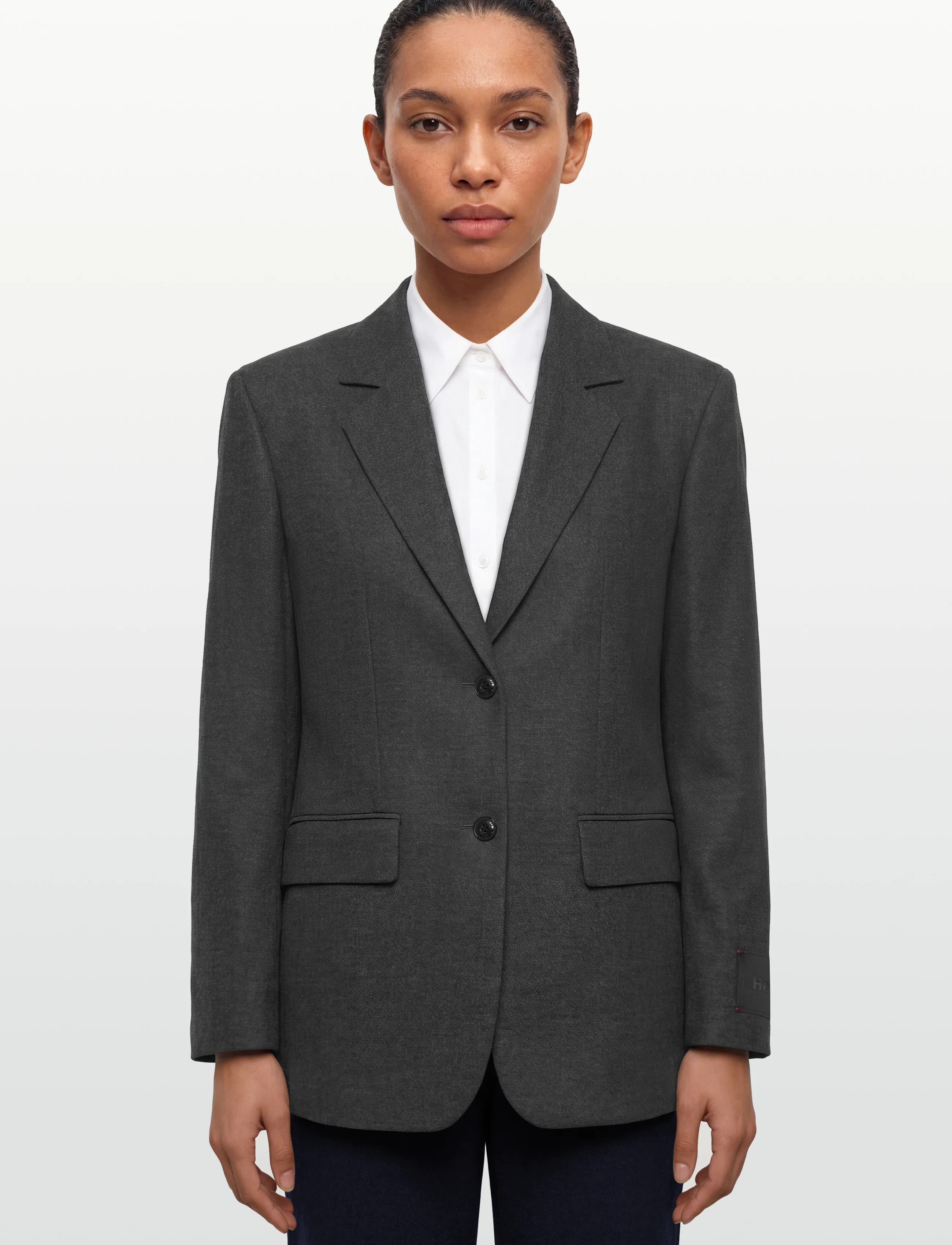 HUGO - Areota - einreihige blazer - dark grey - 3