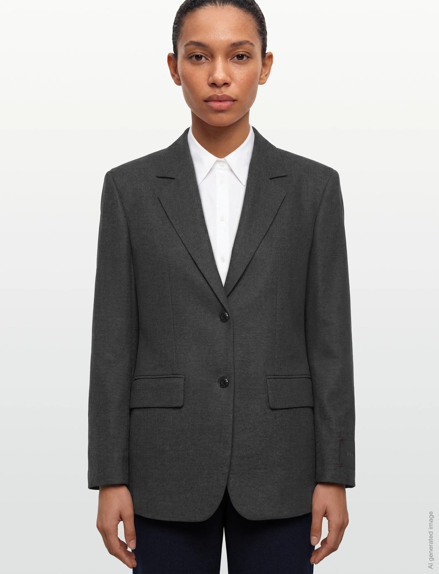 HUGO - Areota - einreihige blazer - dark grey - 3