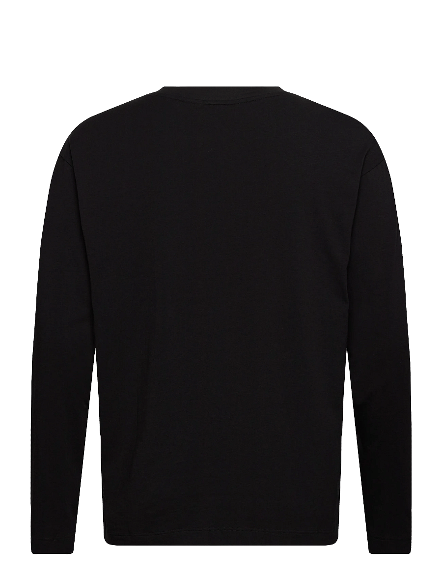 HUGO - Laze Longsleeve - långärmade t-shirts - black - 2