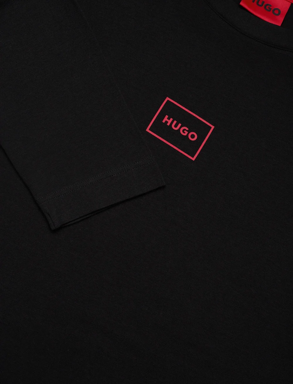 HUGO - Laze Longsleeve - pikkade varrukatega t-särgid - black - 2