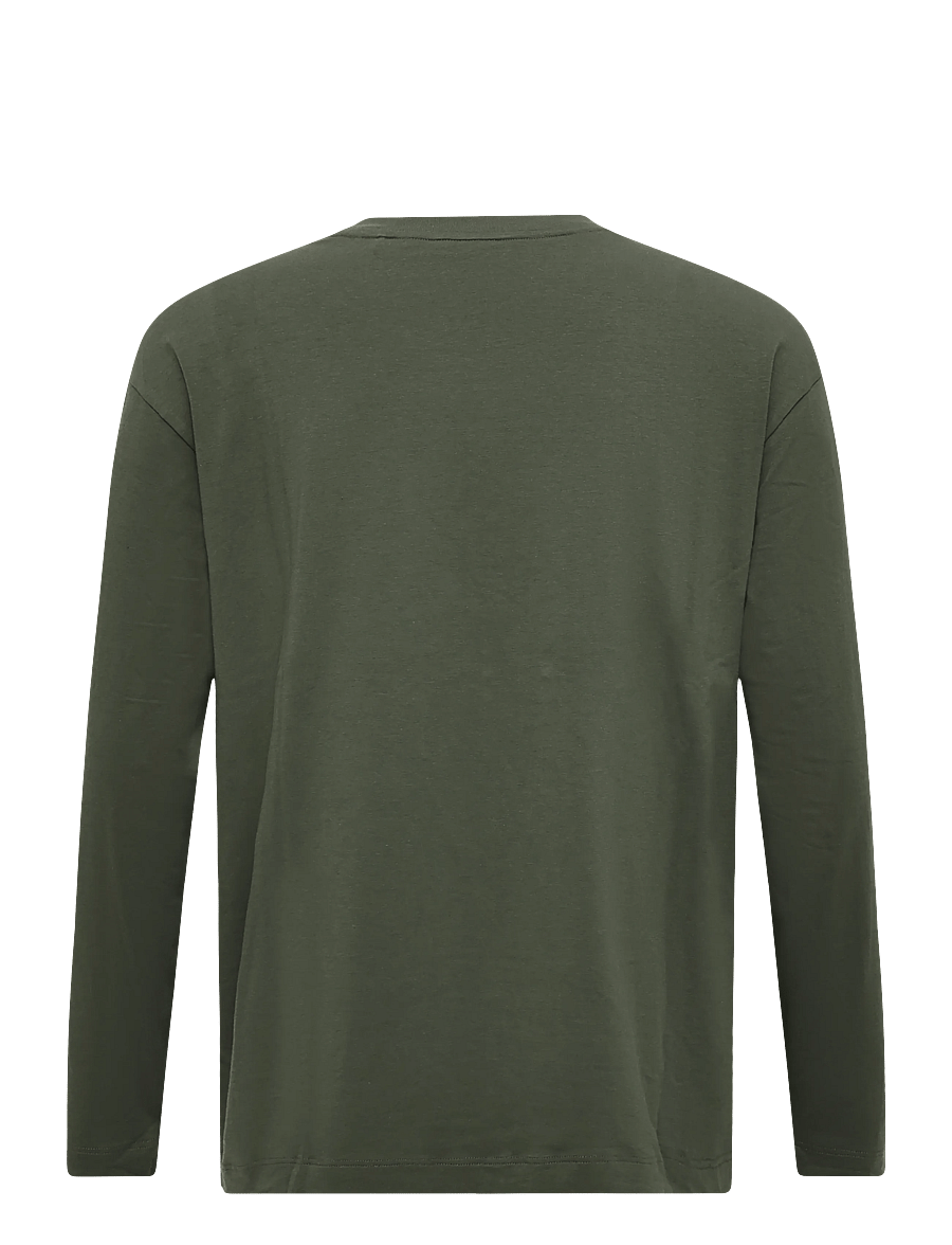 HUGO - Laze Longsleeve - langærmede t-shirts - dark green - 1