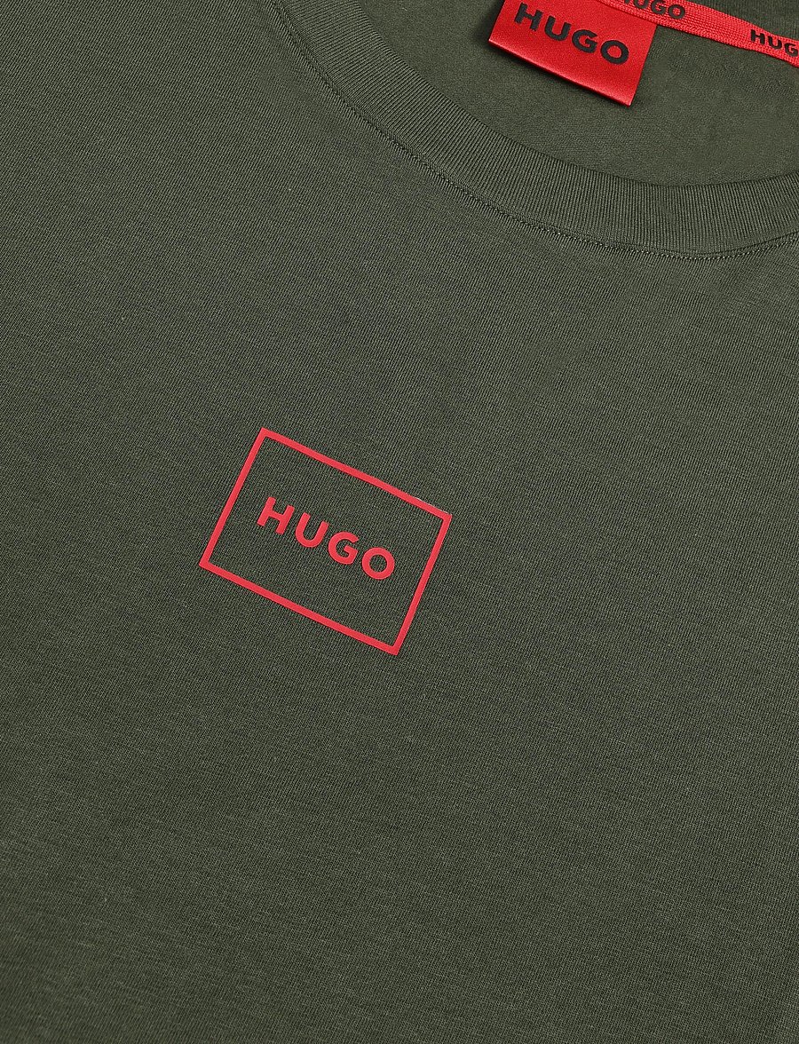 HUGO - Laze Longsleeve - langærmede t-shirts - dark green - 2