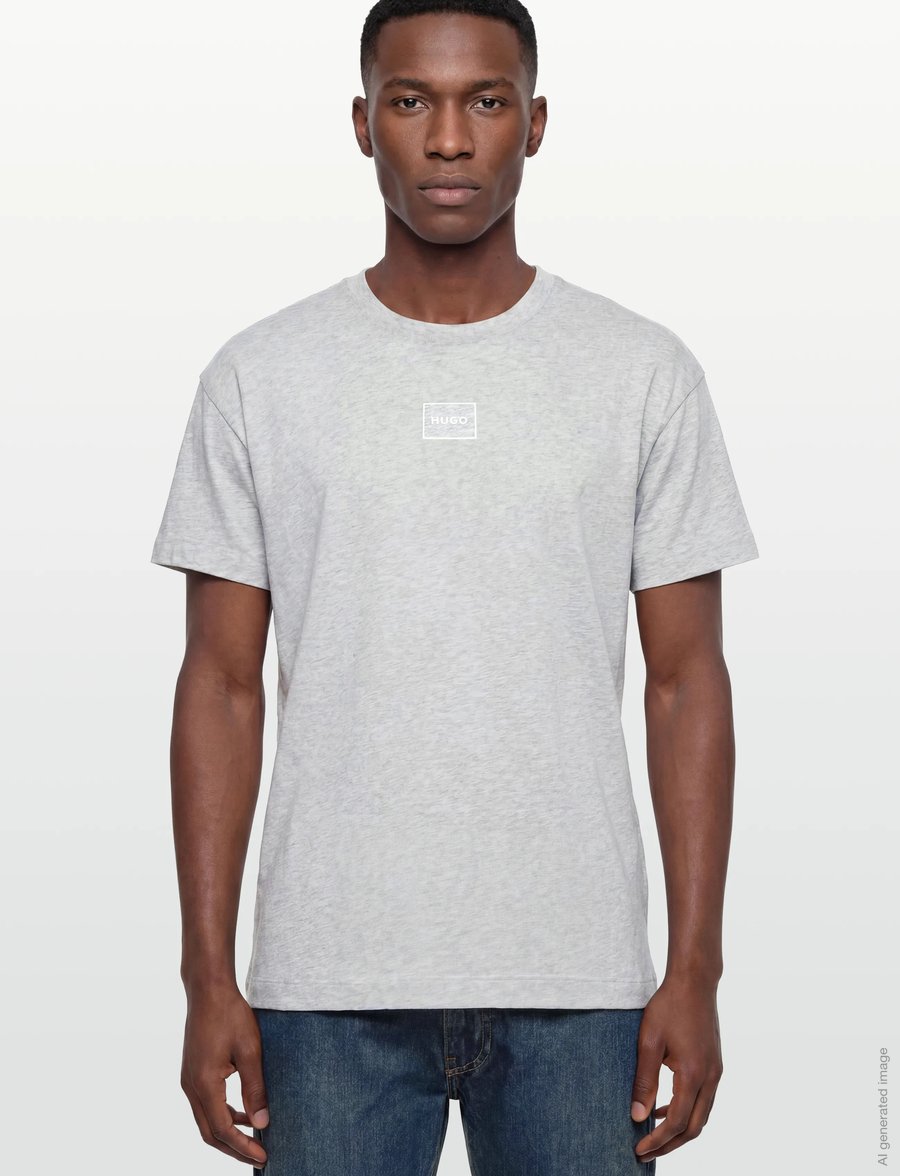 HUGO - Laze T-Shirt - kurzärmelig - light/pastel grey - 3