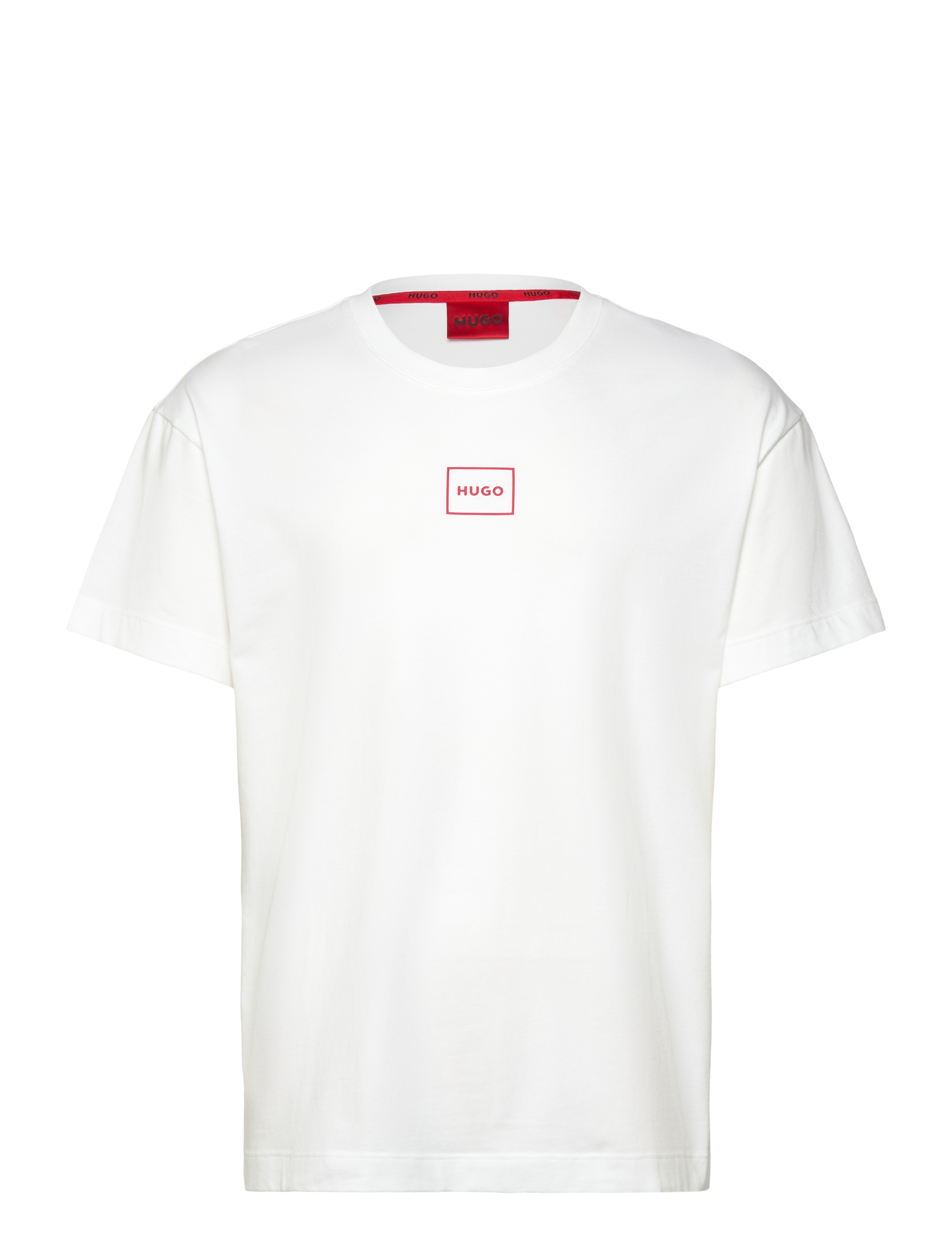 HUGO Laze T-Shirt - Basic T-Shirts - NATURAL / white