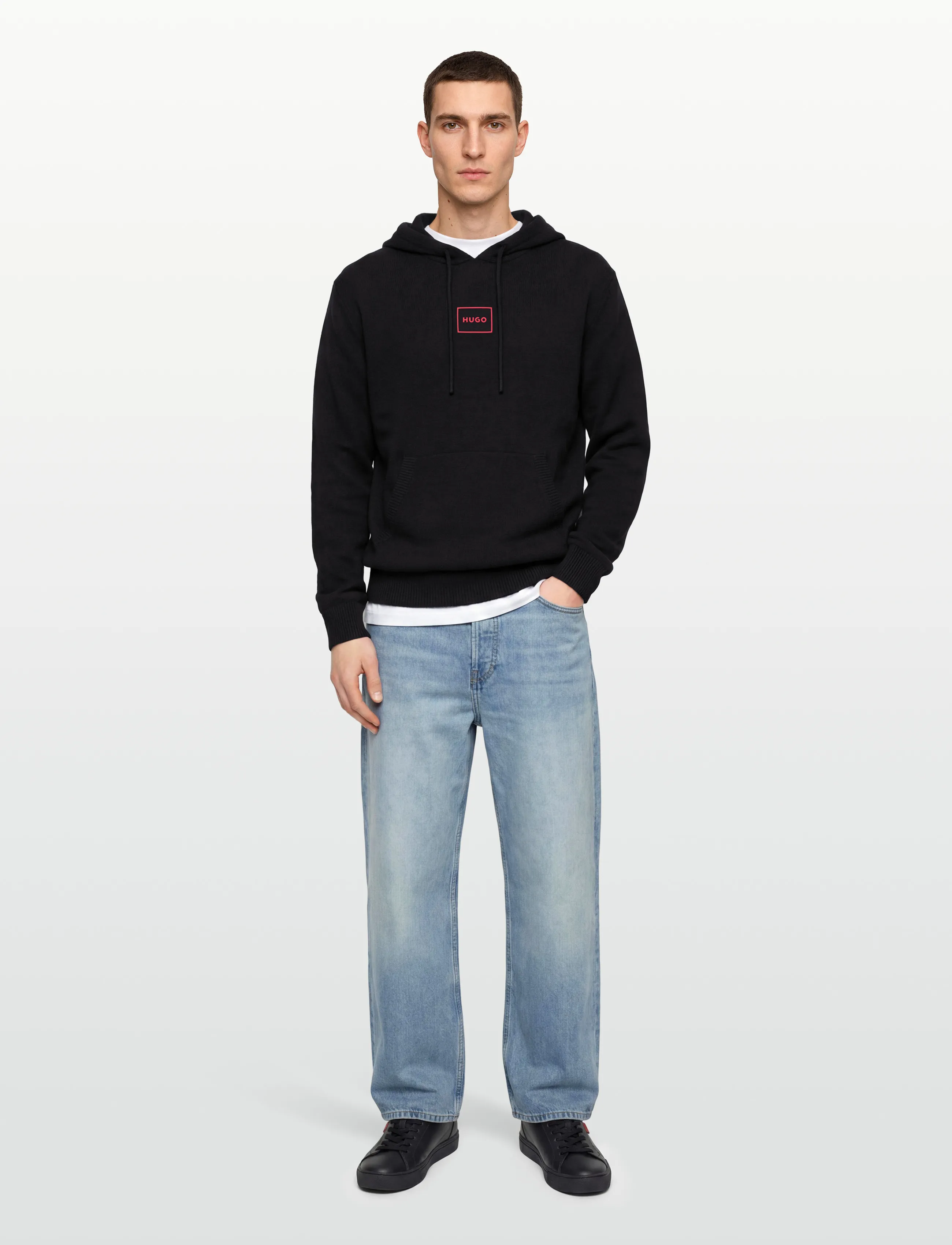HUGO Laze Hoodie, M, Sweatshirts & Hoodies, Schwarz - Männerswear
