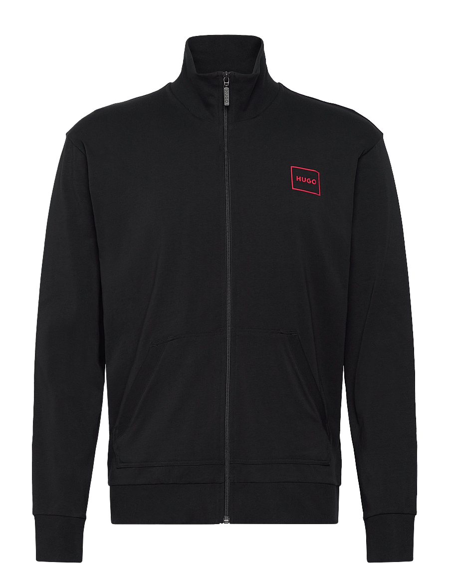 HUGO - Laze Zip Jacket - pullover mit durchgehendem reißverschluss - black - 0