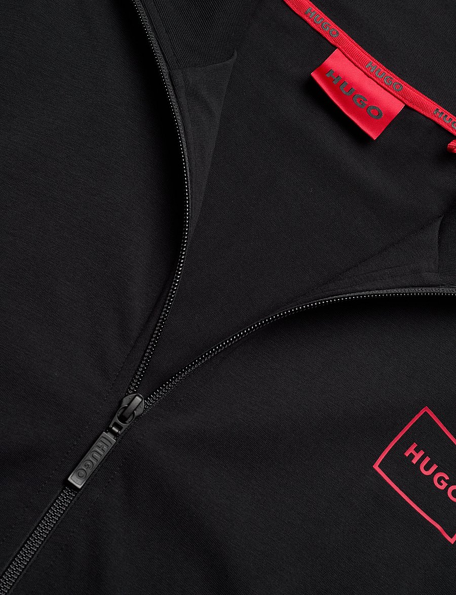 HUGO - Laze Zip Jacket - pullover mit durchgehendem reißverschluss - black - 2