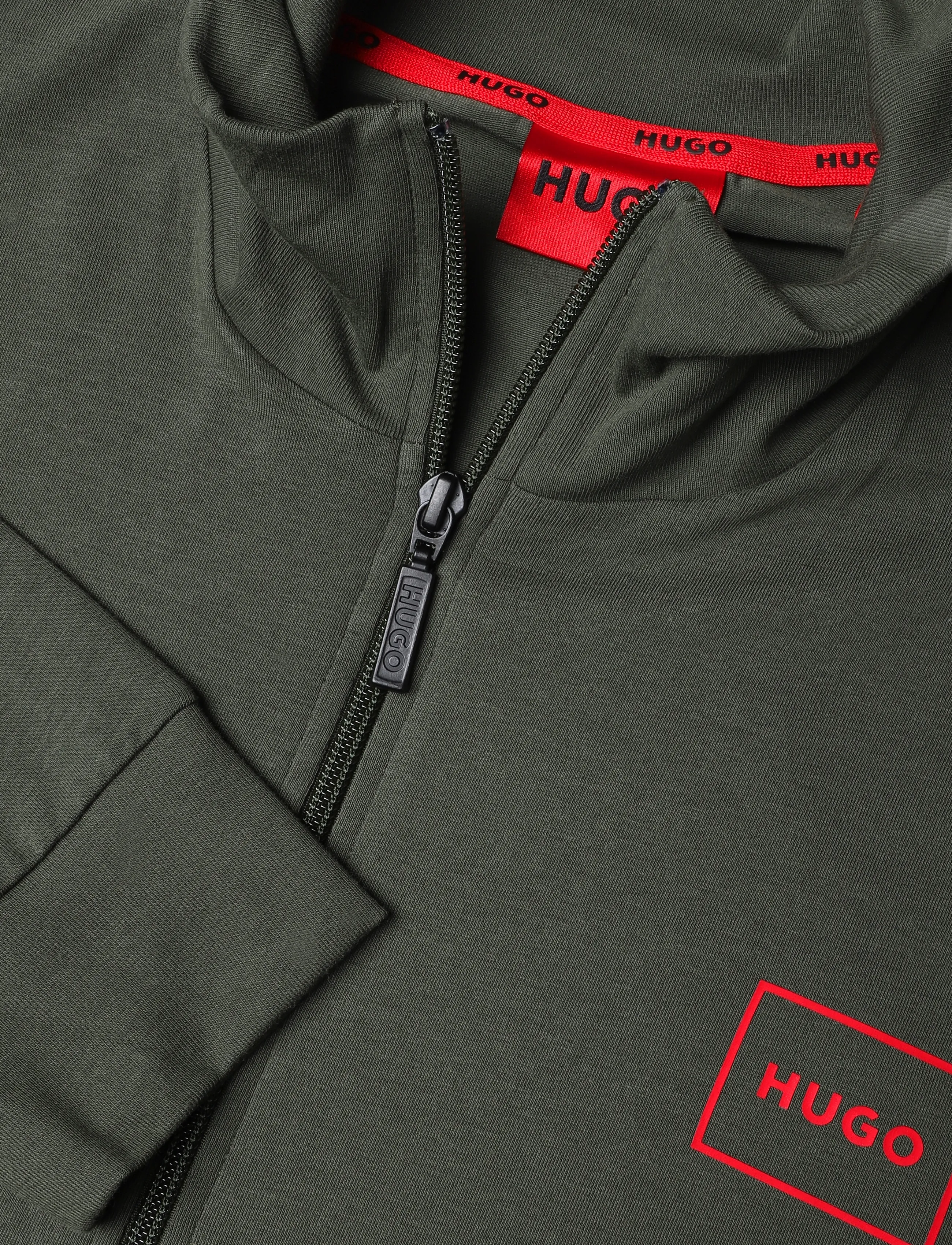 HUGO - Laze Zip Jacket - pullover mit durchgehendem reißverschluss - dark green - 2