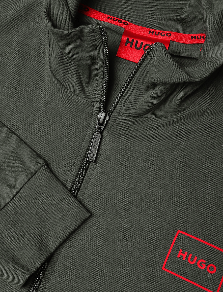 HUGO - Laze Zip Jacket - pullover mit durchgehendem reißverschluss - dark green - 2