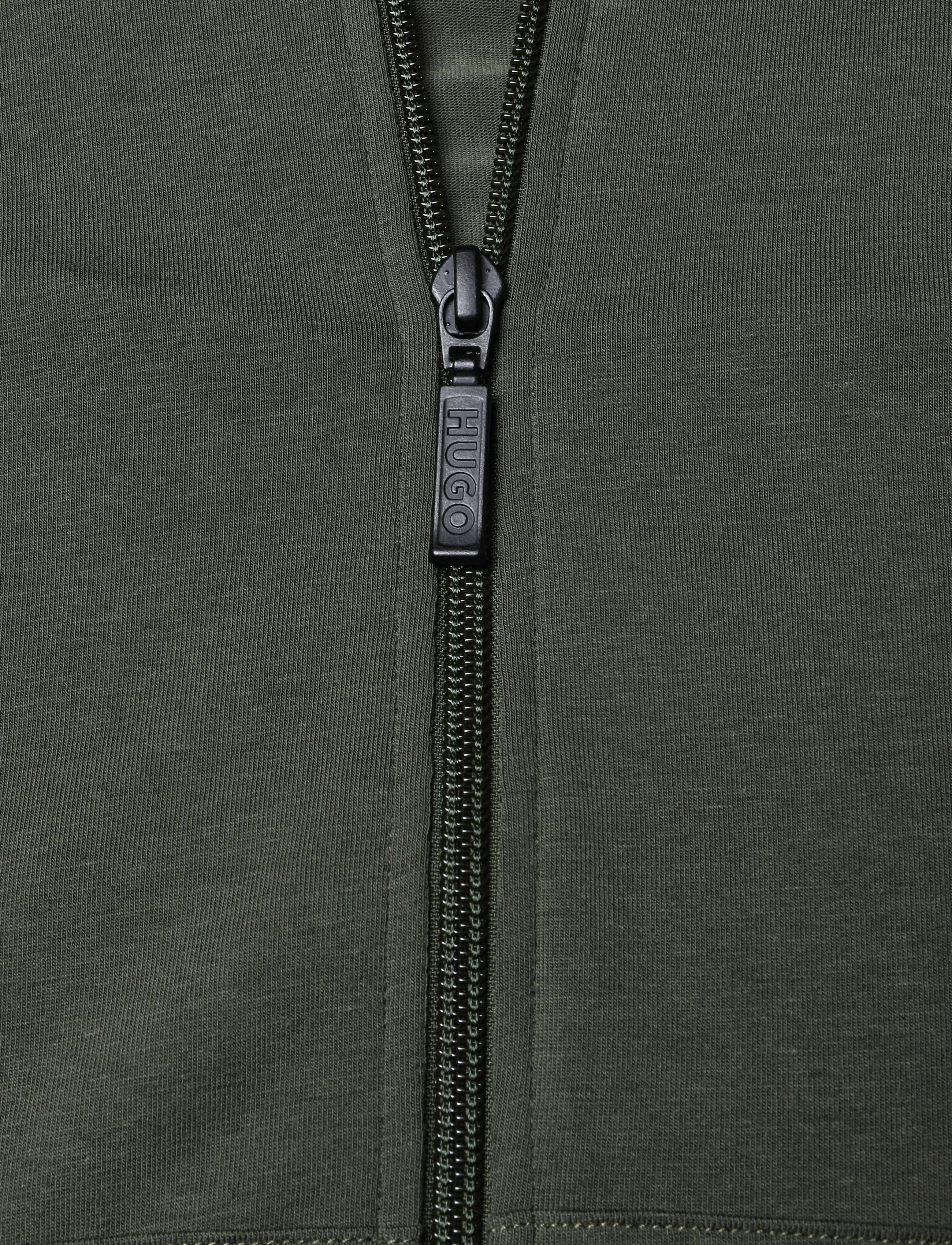 HUGO - Laze Zip Jacket - pullover mit durchgehendem reißverschluss - dark green - 3
