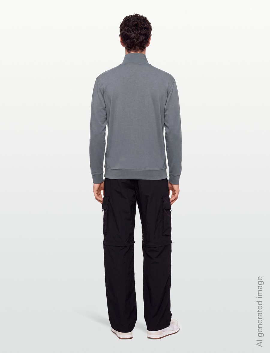 HUGO - Laze Zip Jacket - fullzip strik - medium grey - 4