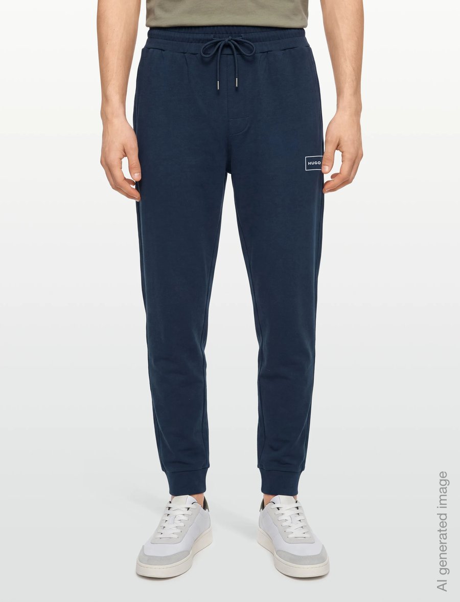 HUGO - Laze Pants CW - pyjamasbyxor - navy - 3