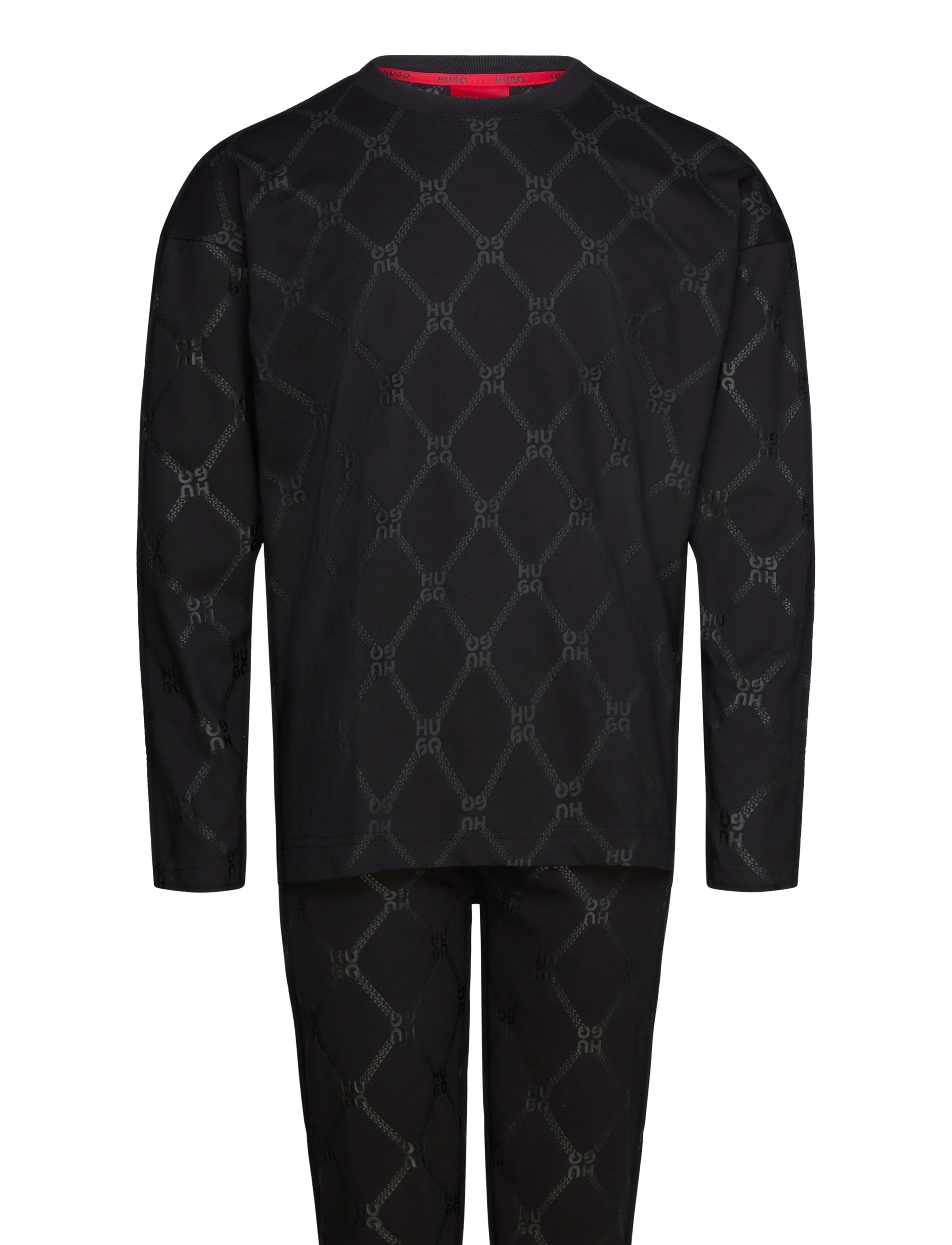 HUGO Chain Monogram Lset Schwarz - L - Herren