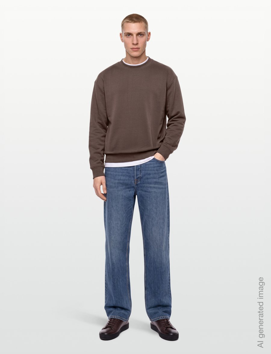 HUGO - Dapocrew - sweatshirts - brown overflow - 0