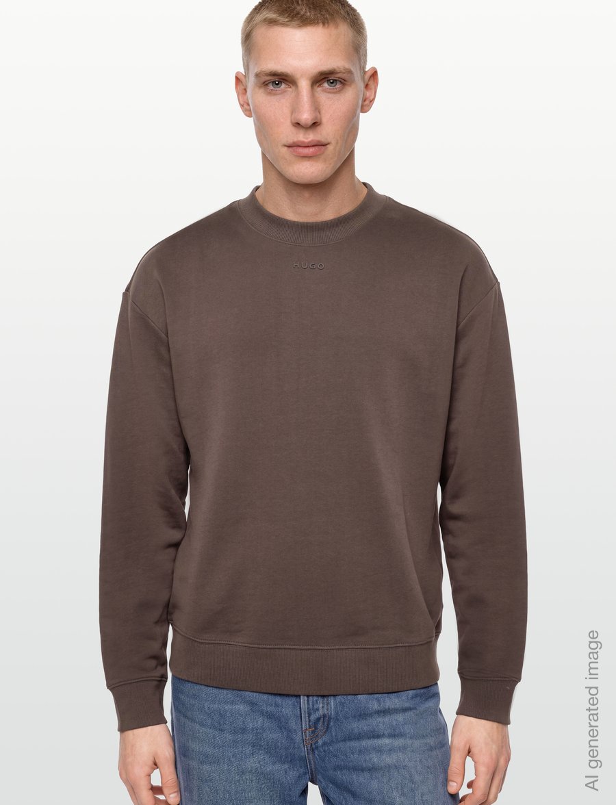 HUGO - Dapocrew - sweatshirts - brown overflow - 3