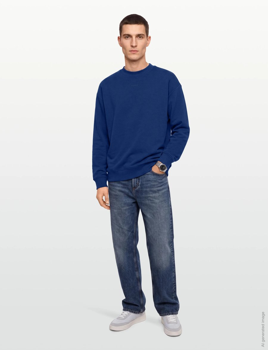 HUGO - Dapocrew - sweatshirts - open blue - 0