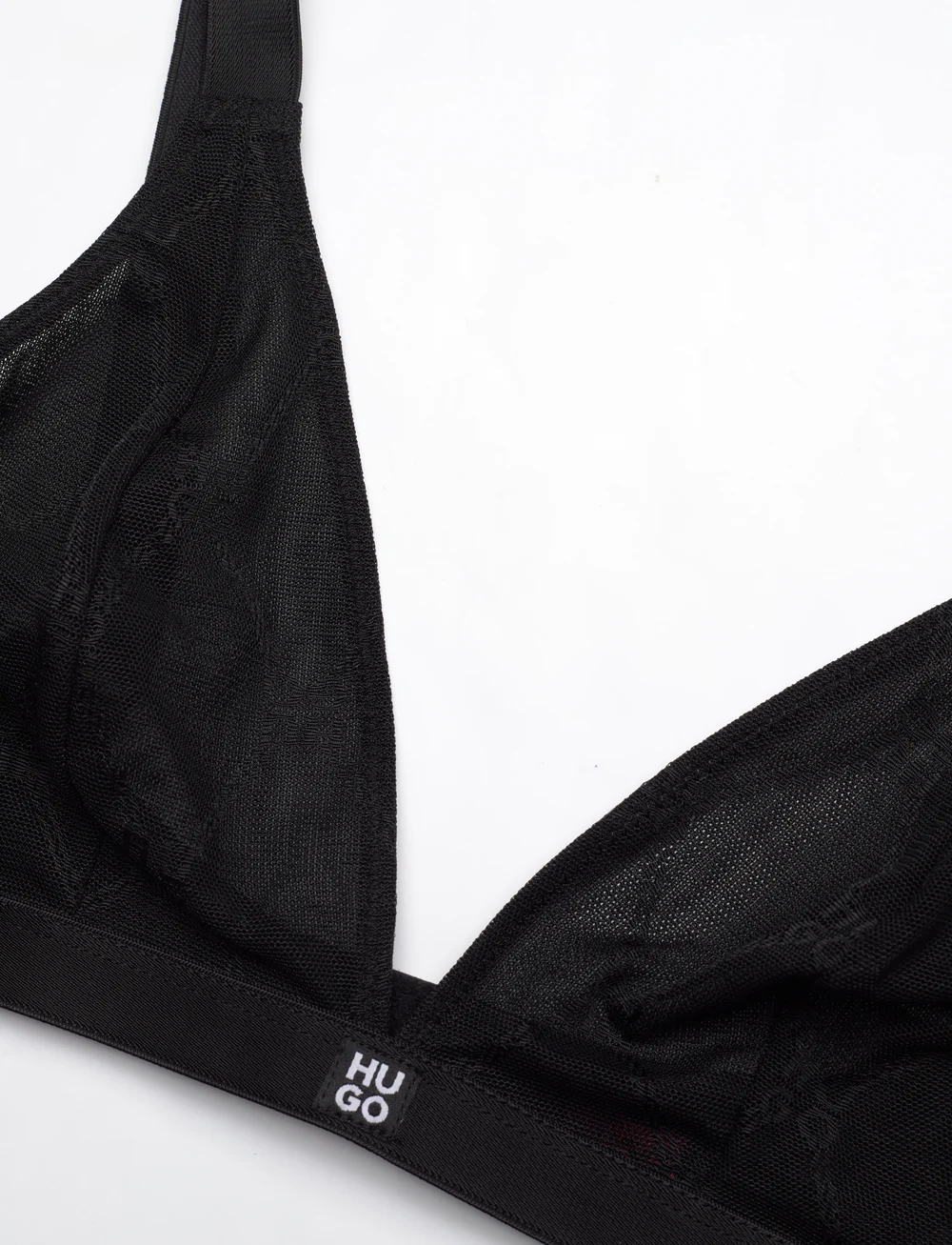 HUGO - TRIANGLE SPORTY LACE - bralette - black - 2
