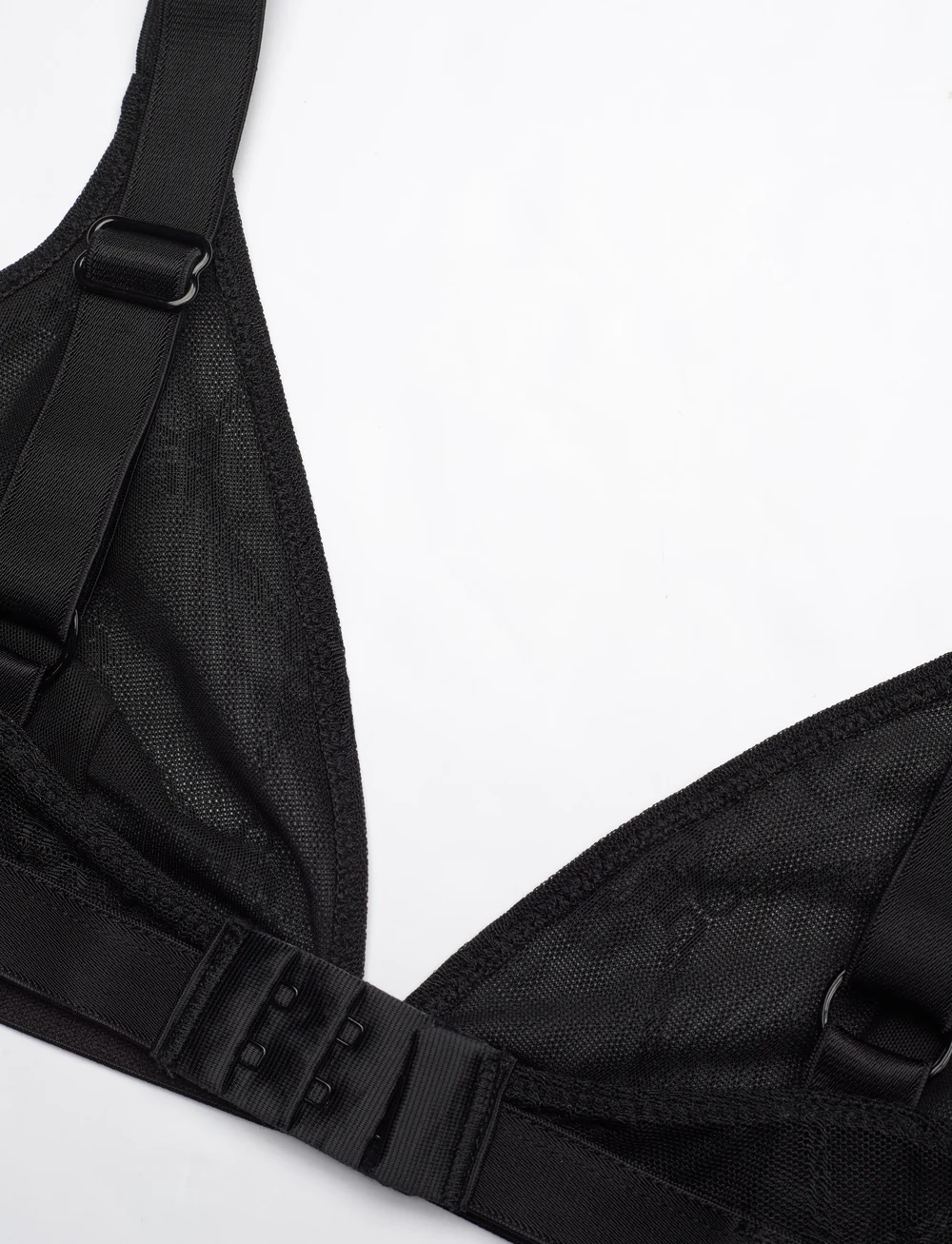 HUGO - TRIANGLE SPORTY LACE - bralette - black - 3