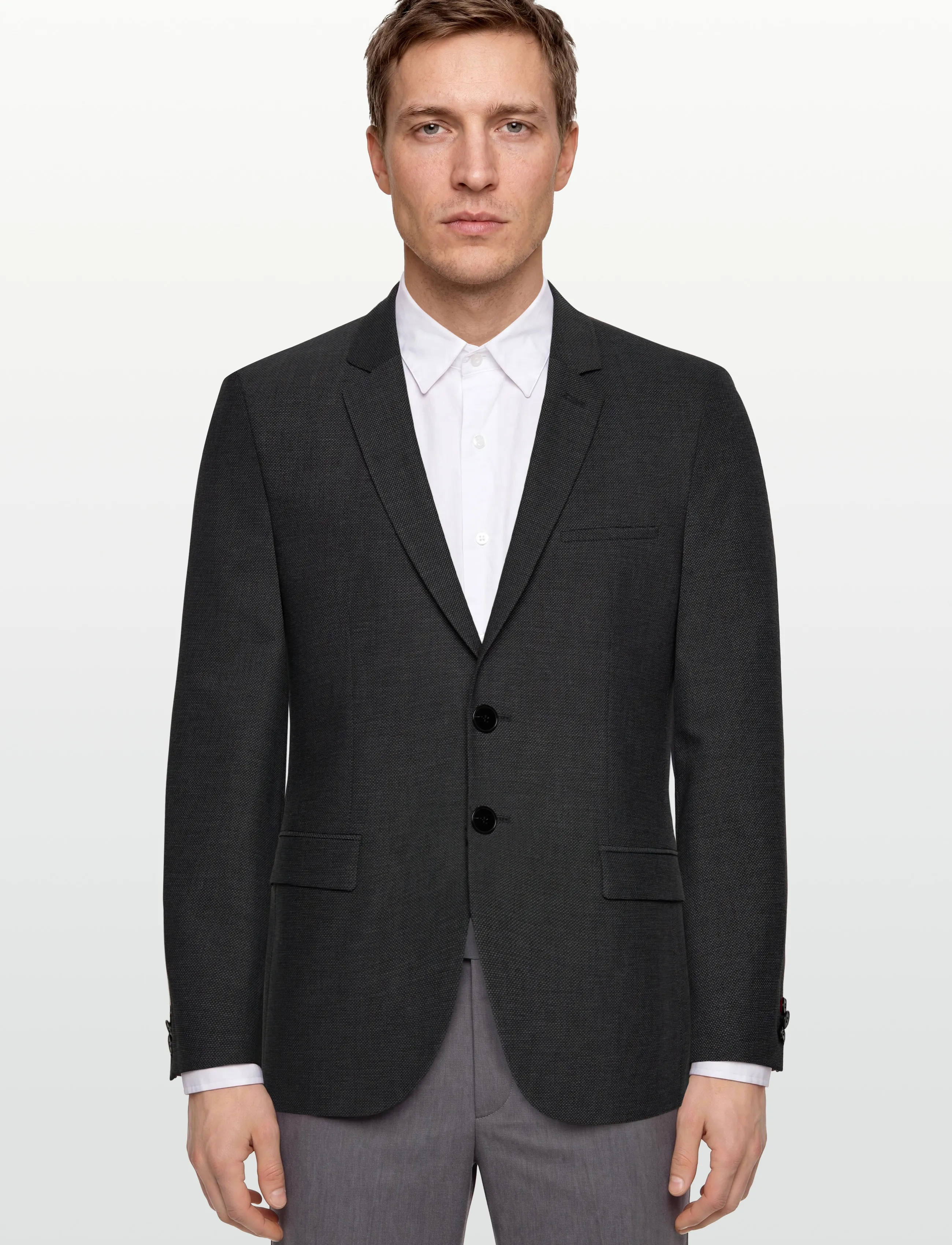 HUGO - Arti232X - single breasted blazers - medium grey - 3
