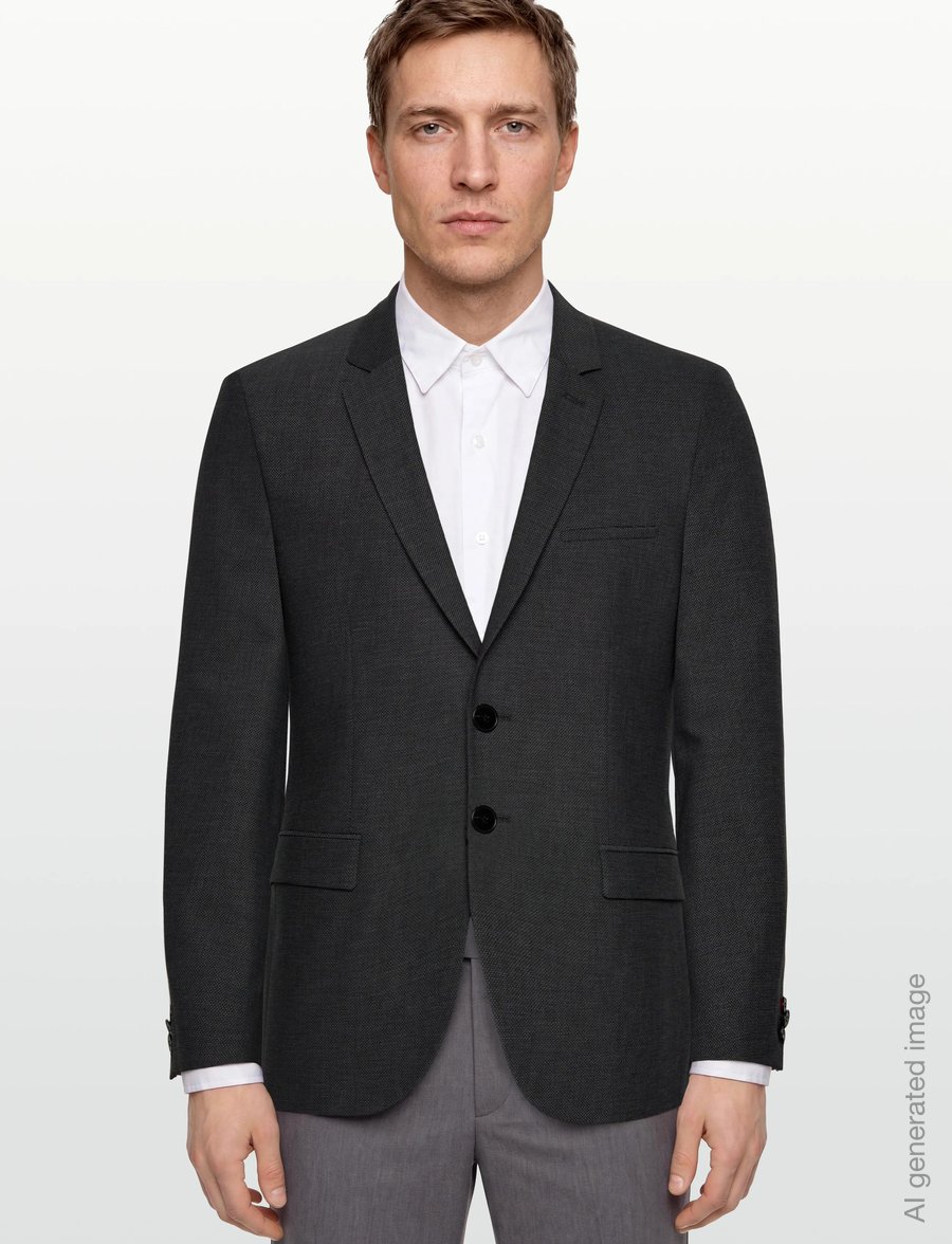 HUGO - Arti232X - single breasted blazers - medium grey - 3