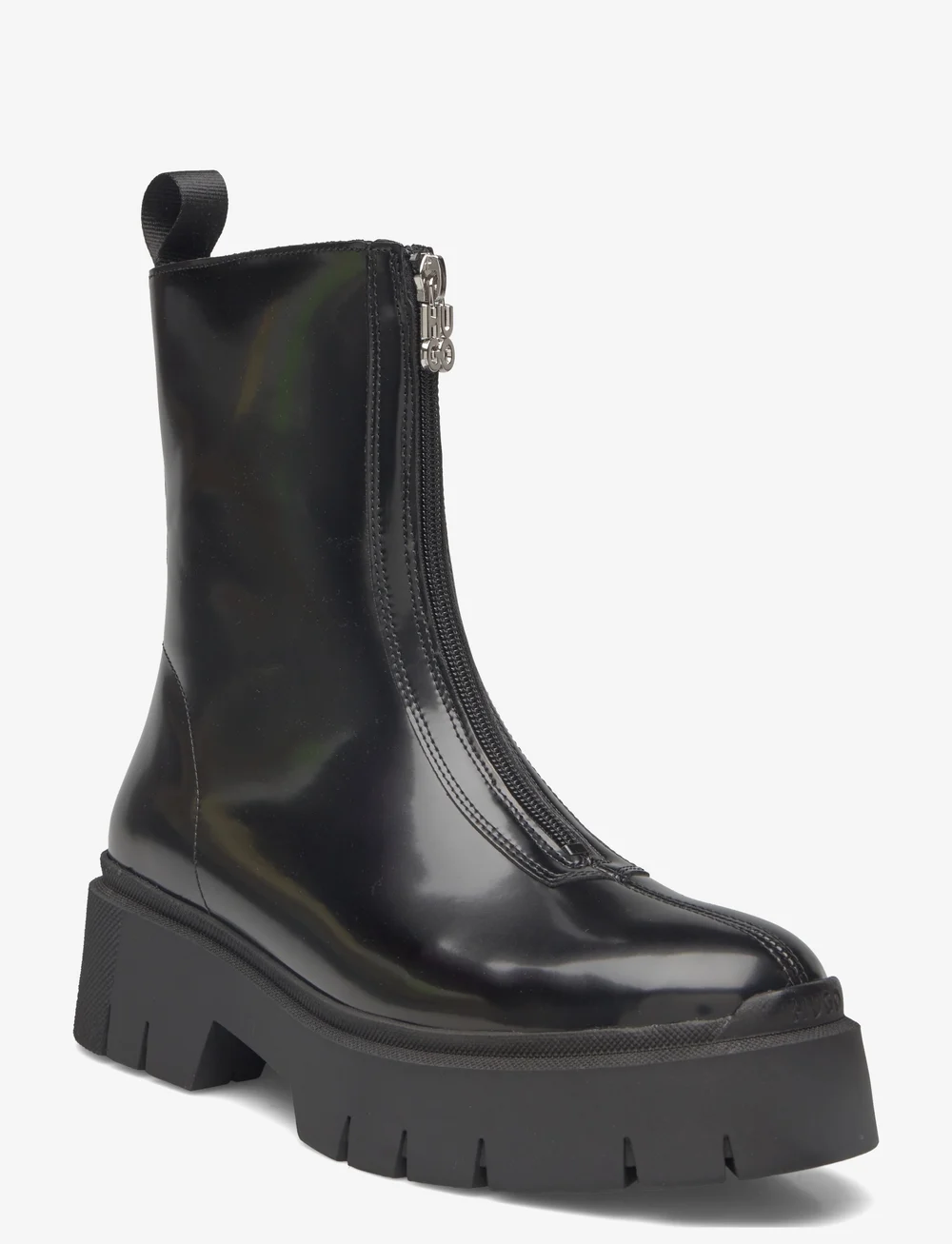 HUGO - Kris_ZipBootie_BRPU - madalad poolsaapad - black - 0