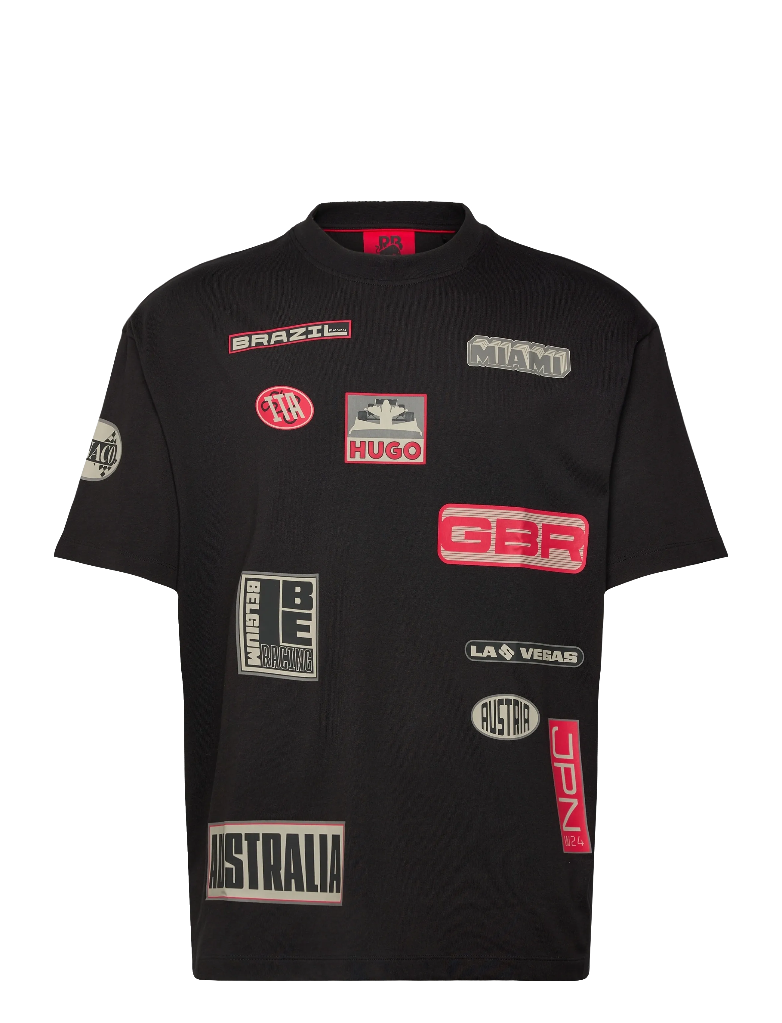 HUGO Druve_RB - Kortærmede T-shirts - BLACK / black