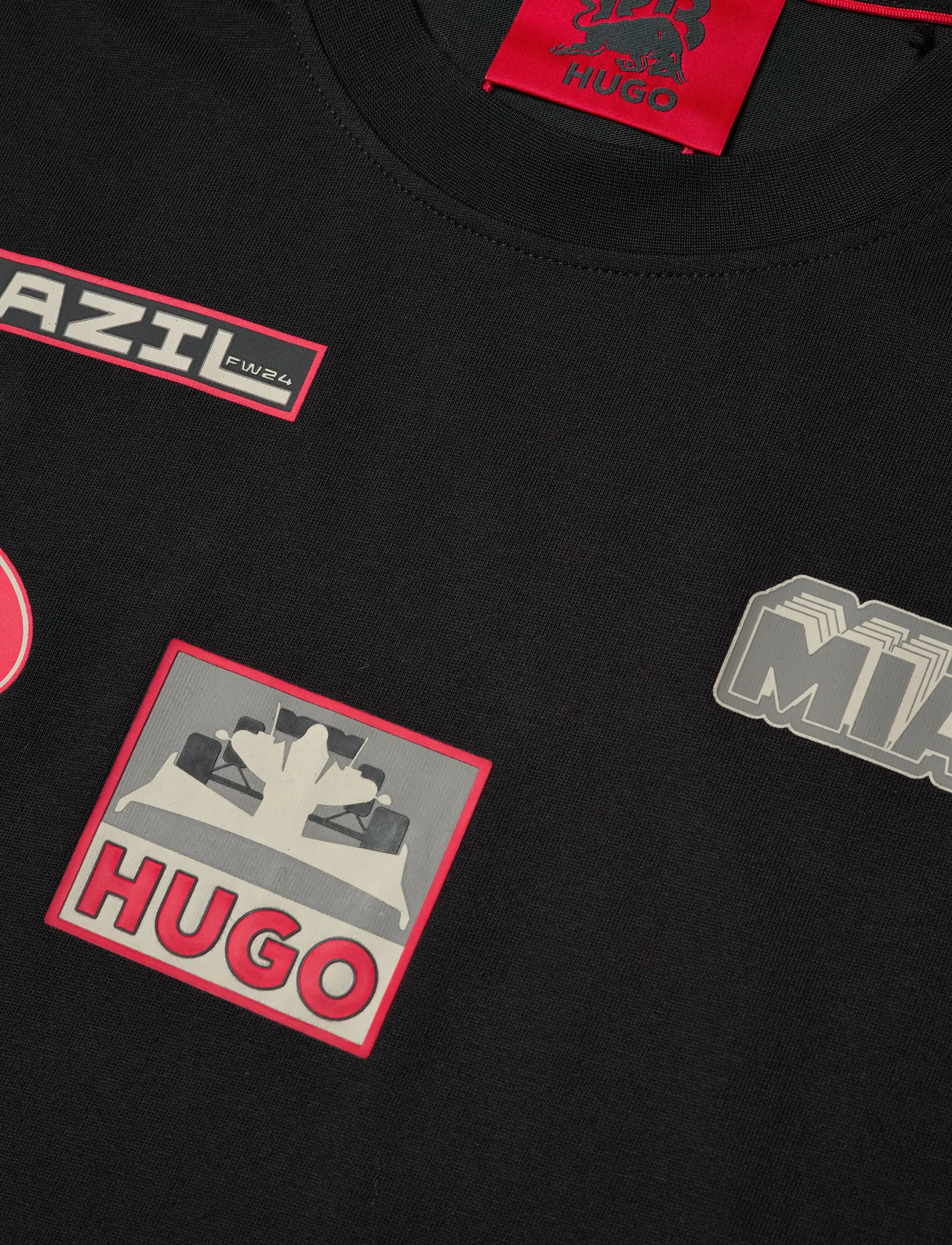 HUGO - Druve_RB - kortærmede t-shirts - black - 2