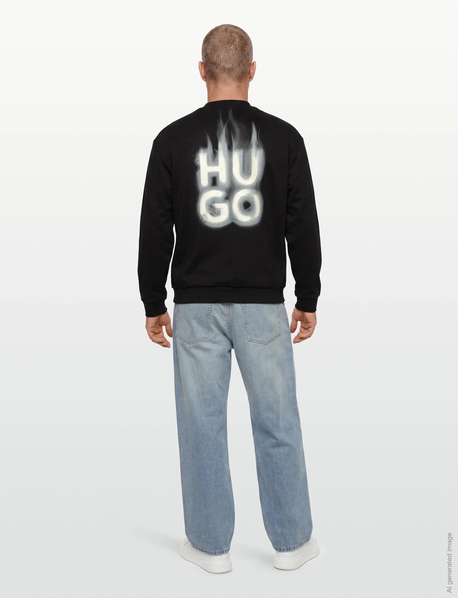 HUGO - Durungu - sweatshirts - black - 4