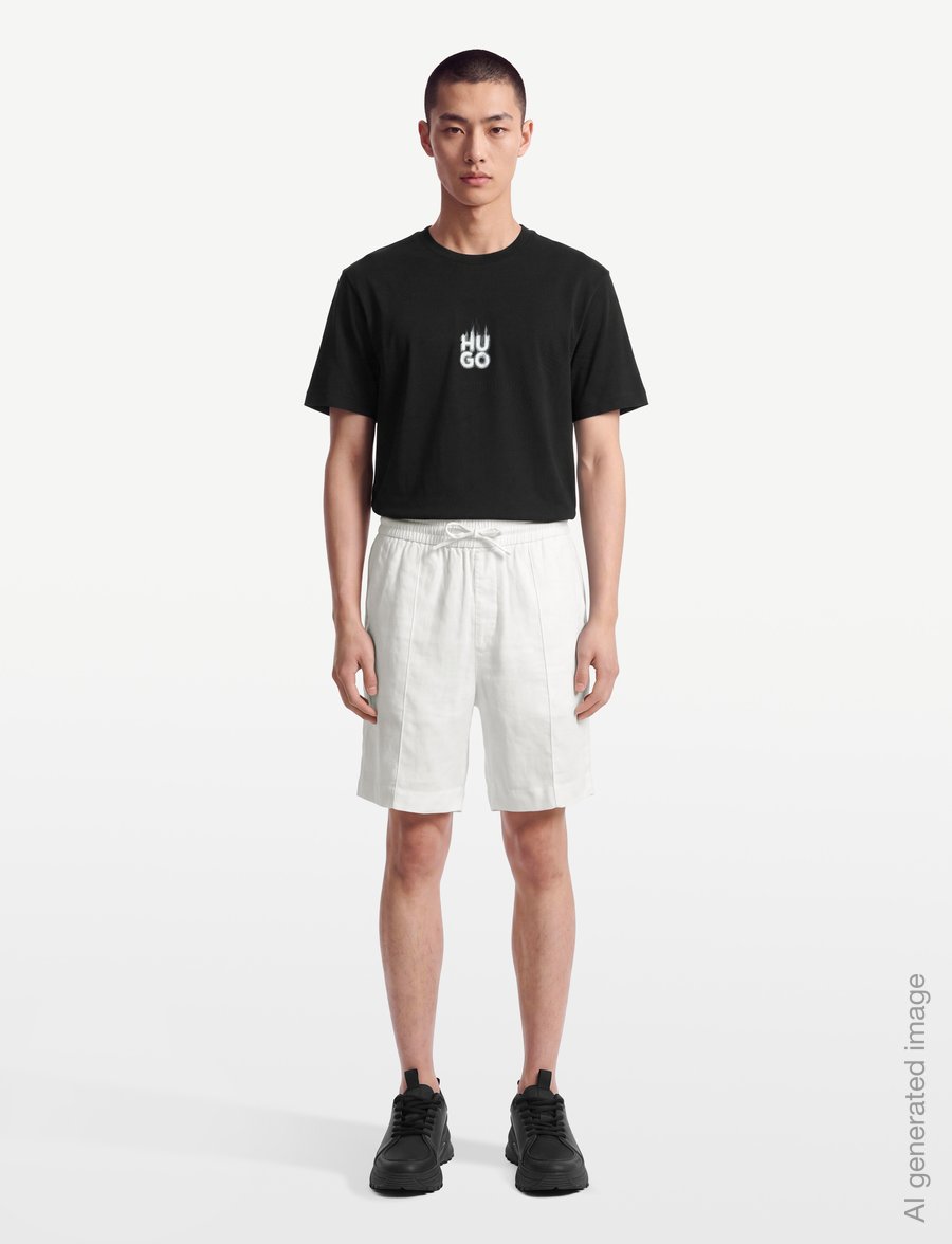 HUGO - Dalsar - kurzärmelige t-shirts - black - 0