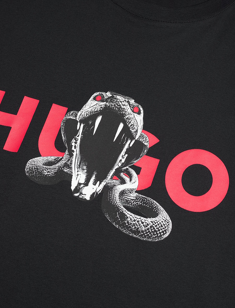 HUGO - Deyladec - lühikeste varrukatega t-särgid - black - 5