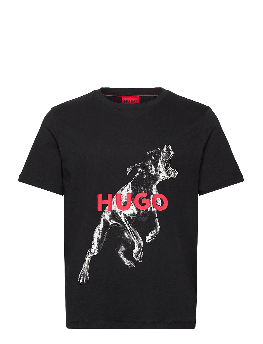 HUGO - Deyladec - short-sleeved t-shirts - black - 1