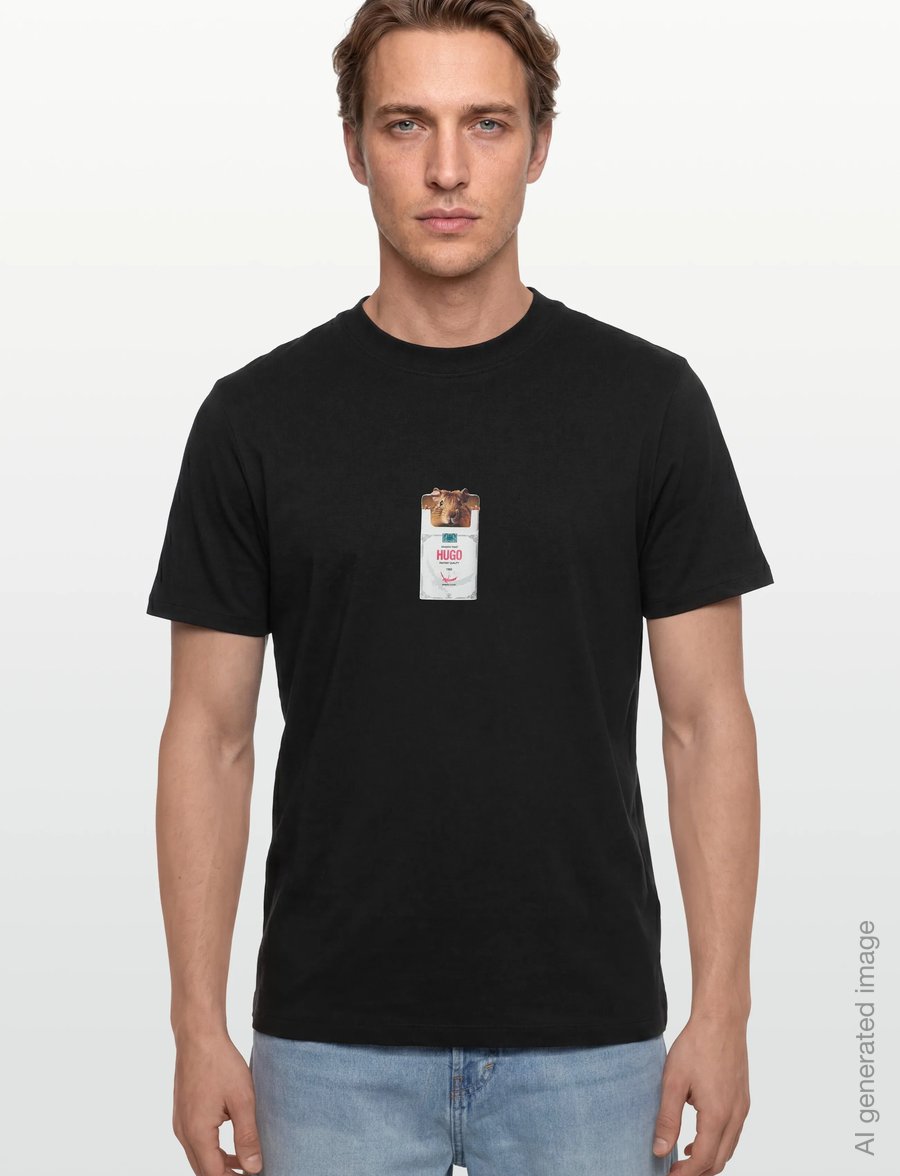 HUGO - Dilesses - lühikeste varrukatega t-särgid - black - 3