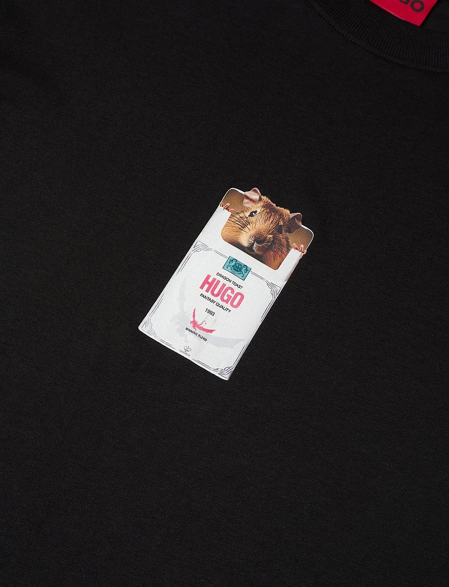 HUGO - Dilesses - lühikeste varrukatega t-särgid - black - 5