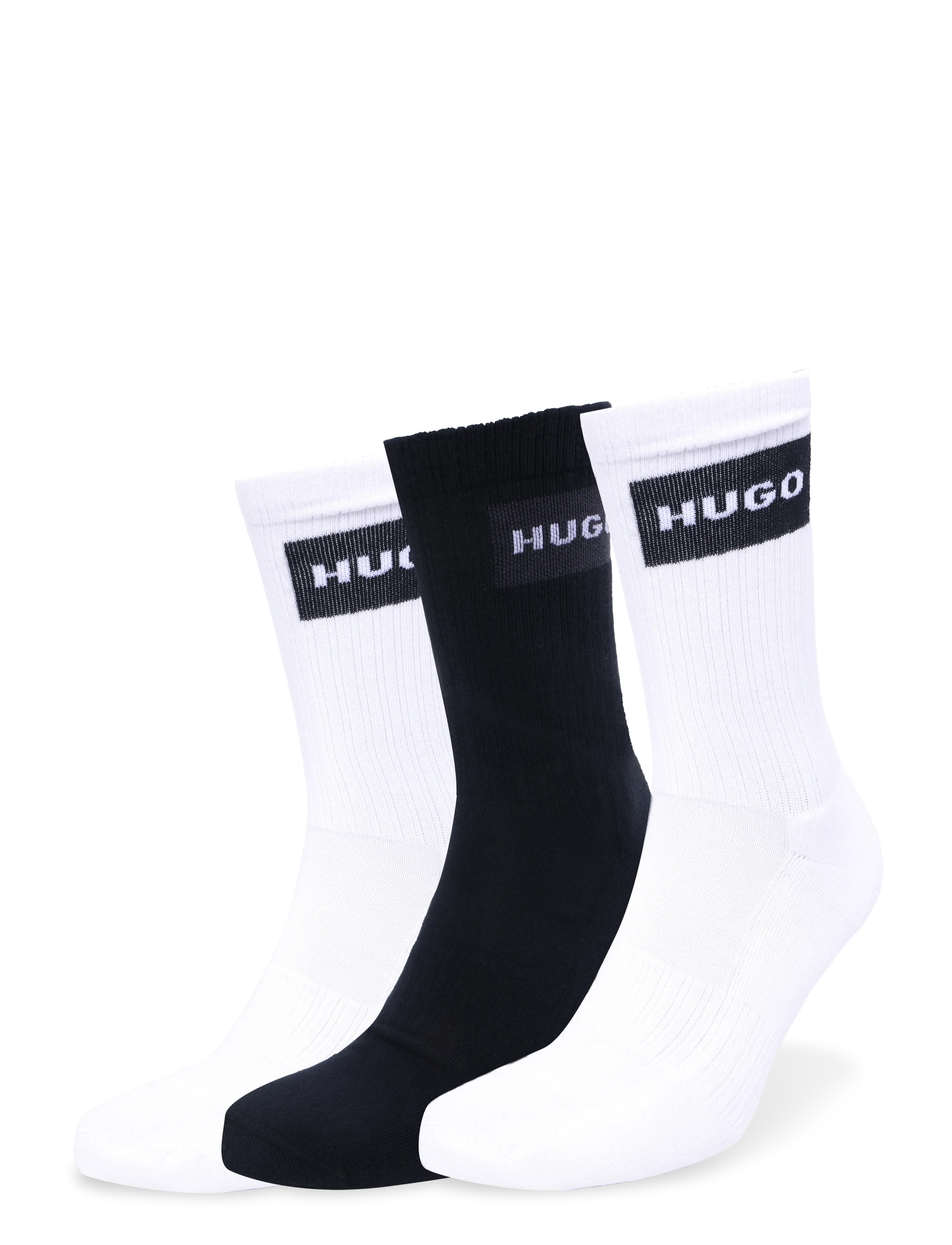 HUGO 3P QS RIB LABEL CC - Unterwäsche - BLACK / black