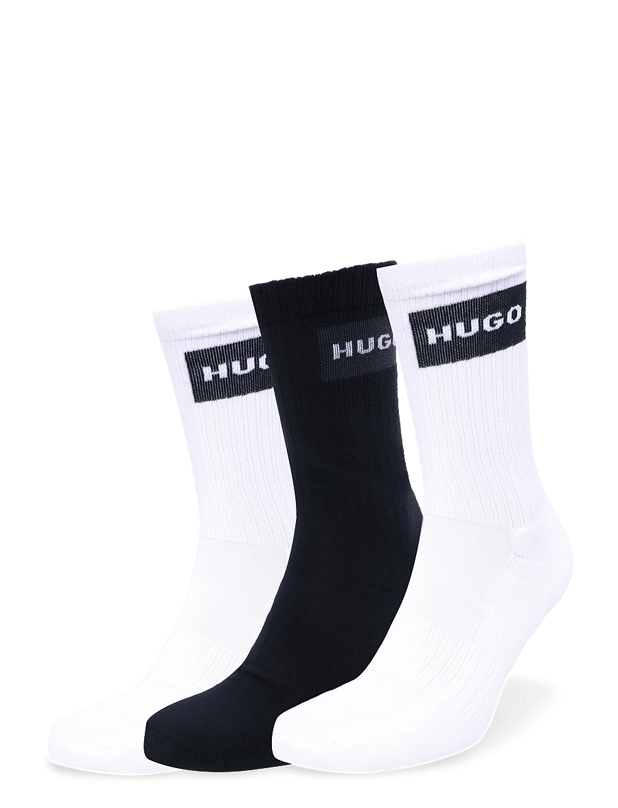 HUGO - 3P QS RIB LABEL CC - tennissocken - black - 0
