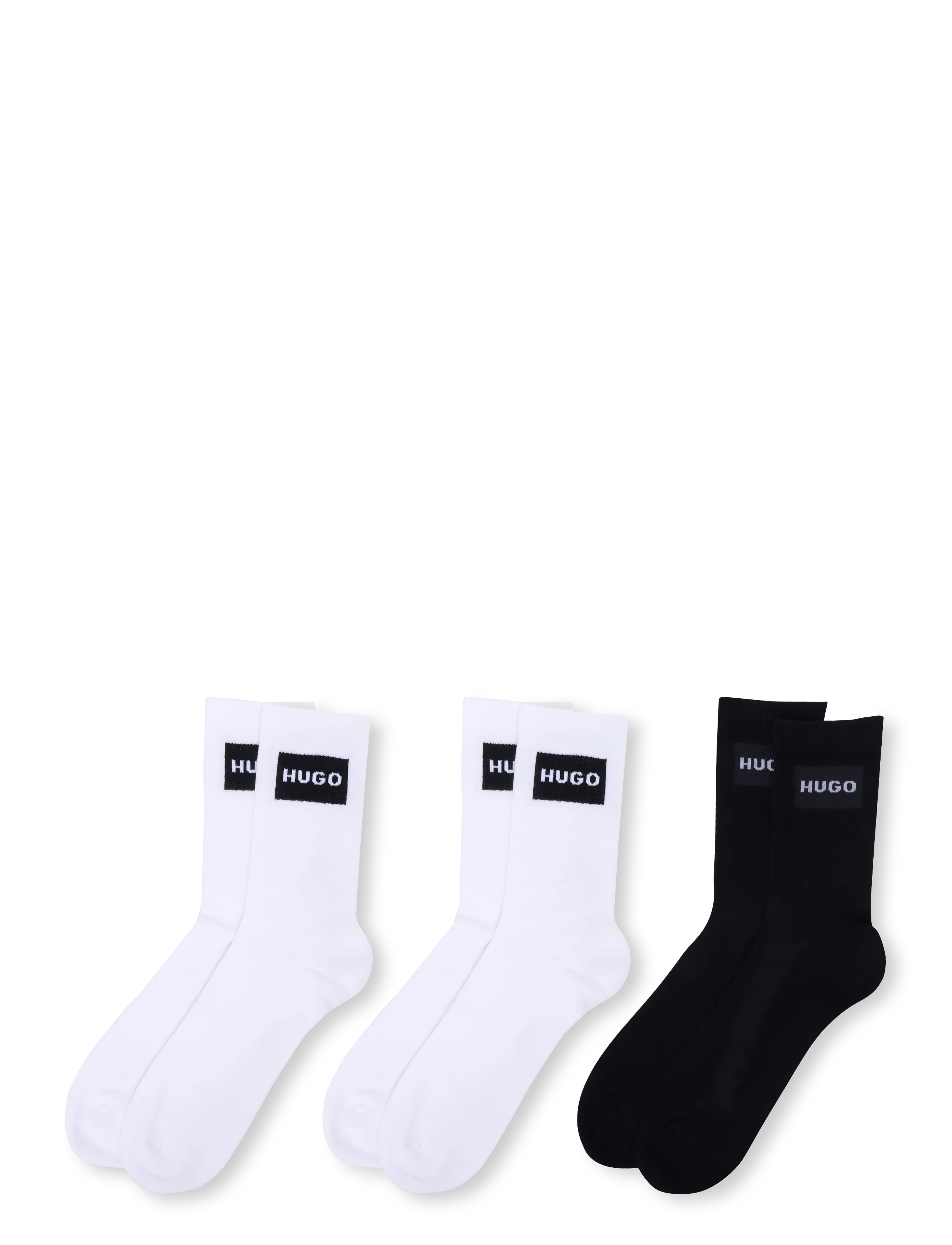 HUGO - 3P QS RIB LABEL CC - tennissocken - black - 1