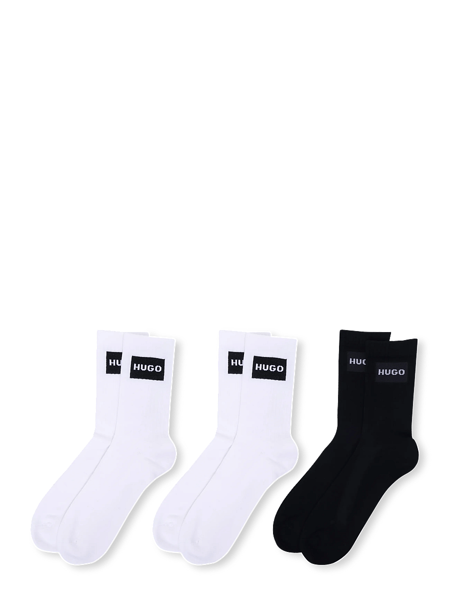 HUGO - 3P QS RIB LABEL CC - tennissocken - black - 1