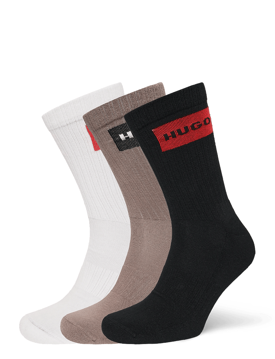 HUGO - 3P QS RIB LABEL CC - klassikalised sokid - rust/copper - 0
