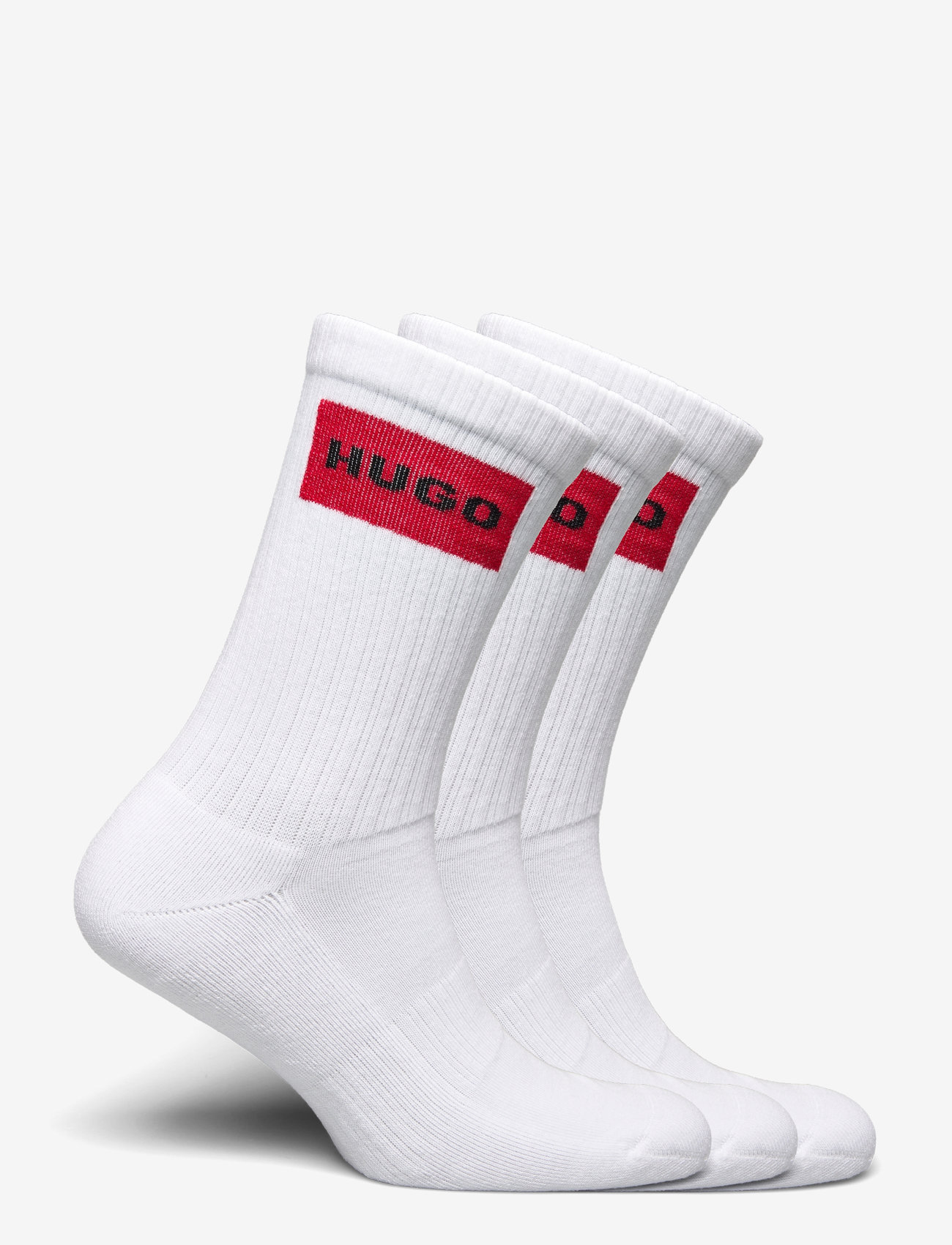 HUGO - 3P QS RIB LABEL CC - sokker - white - 1