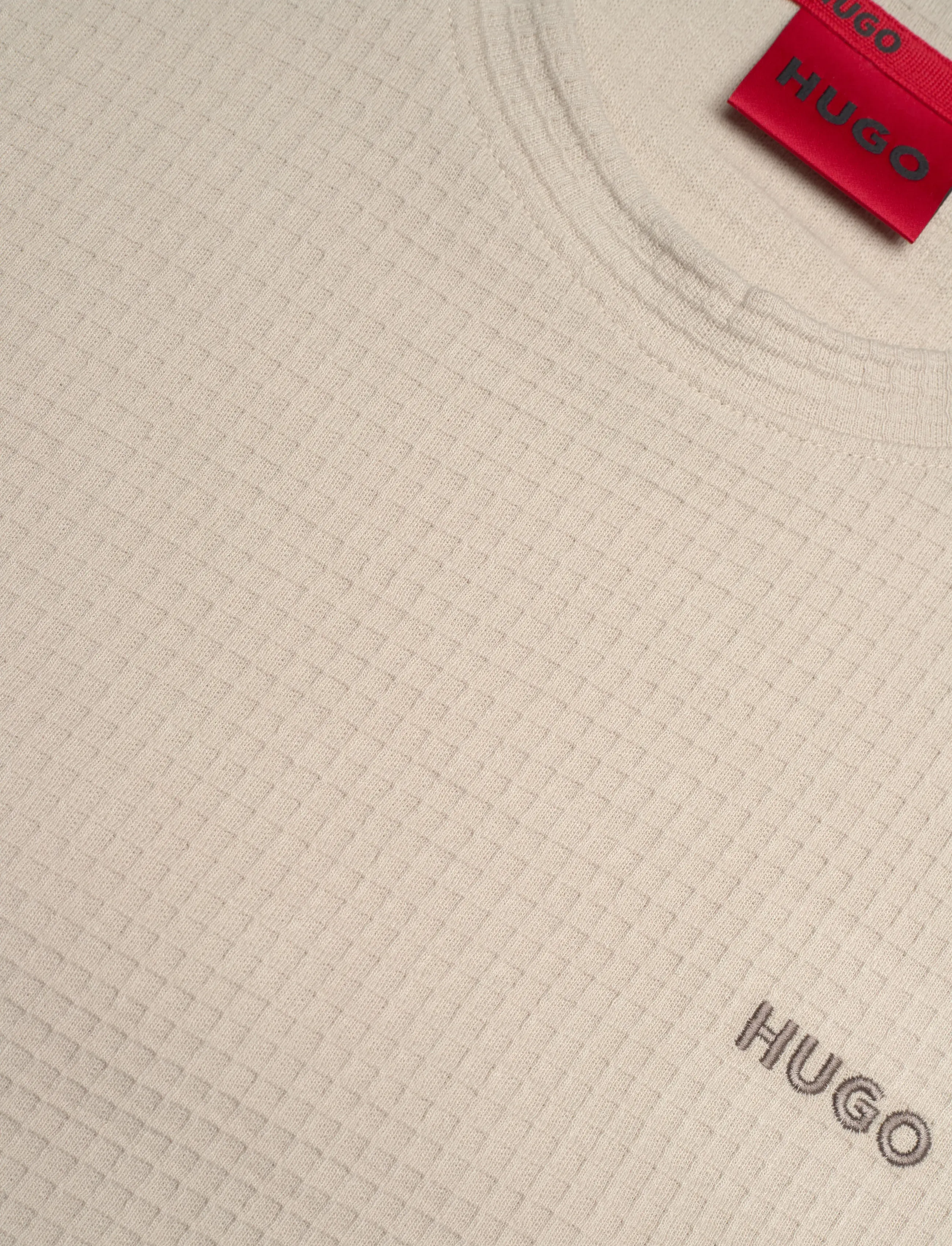 HUGO - Austin T-Shirt - pyjamasöverdelar - light beige - 2