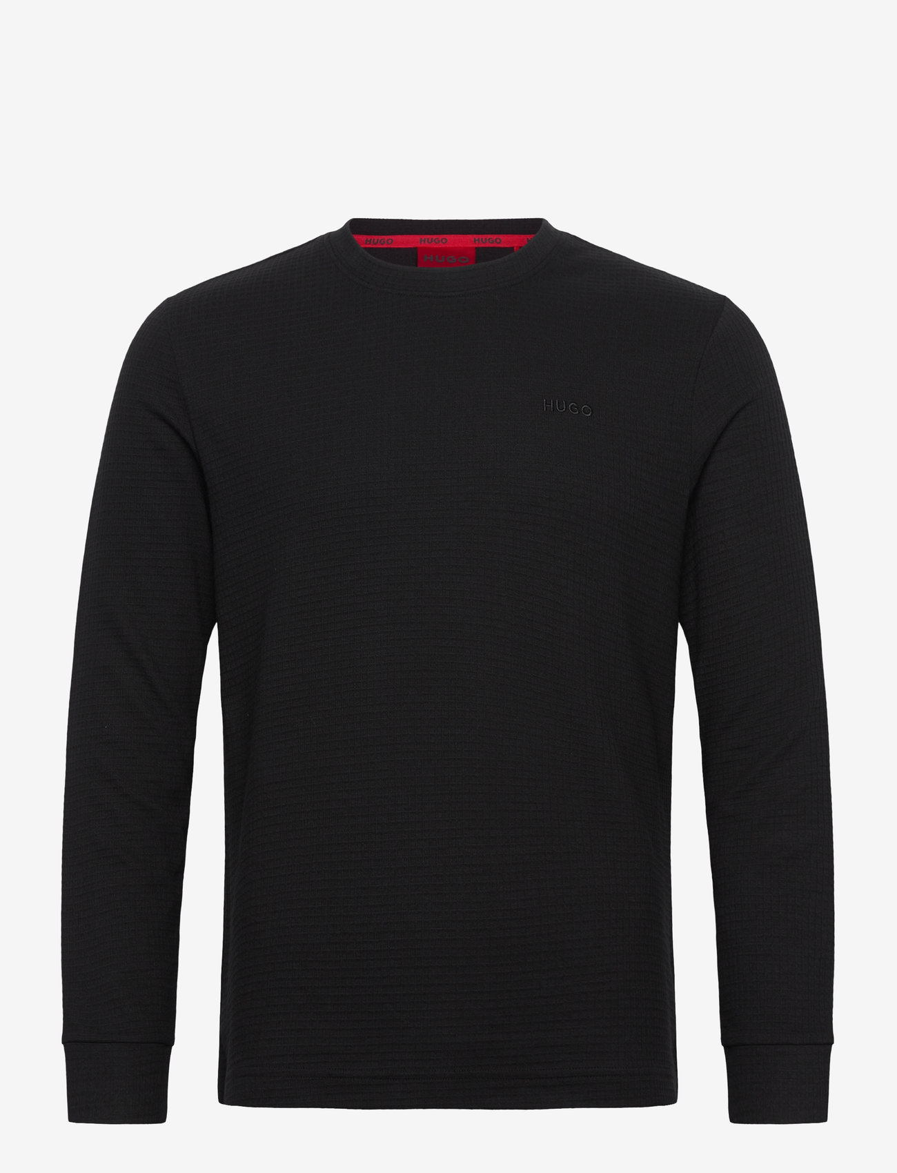 HUGO - Austin LS Shirt - nattrøjer - black - 0