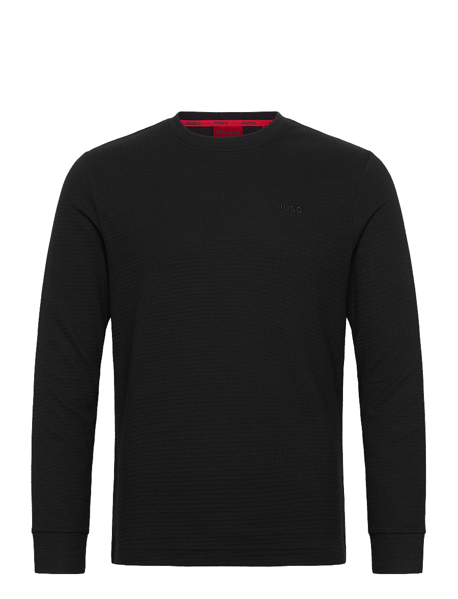 HUGO - Austin LS Shirt - pižamos marškiniai - black - 0