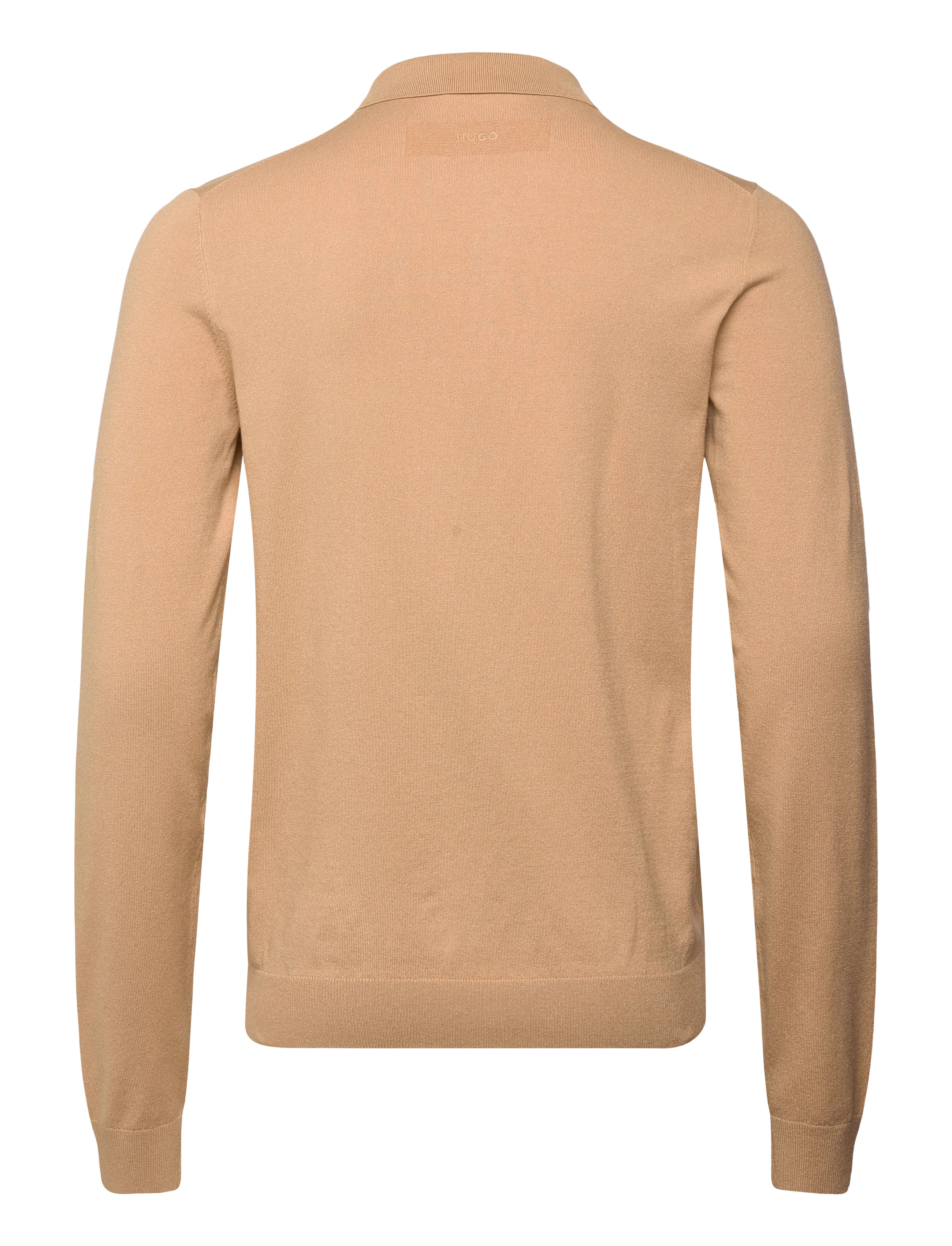 HUGO - San Pippo-CV - long-sleeved knitted polos - medium beige - 1
